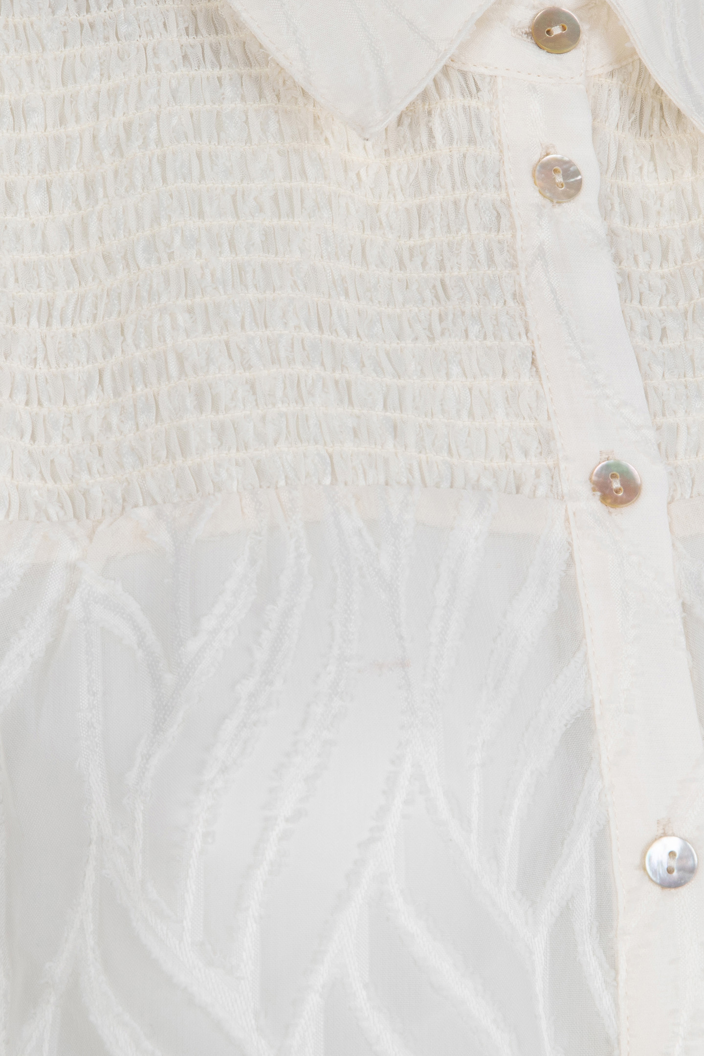 BLOUSE BURN OUT SMOCK OFF WHITE 9