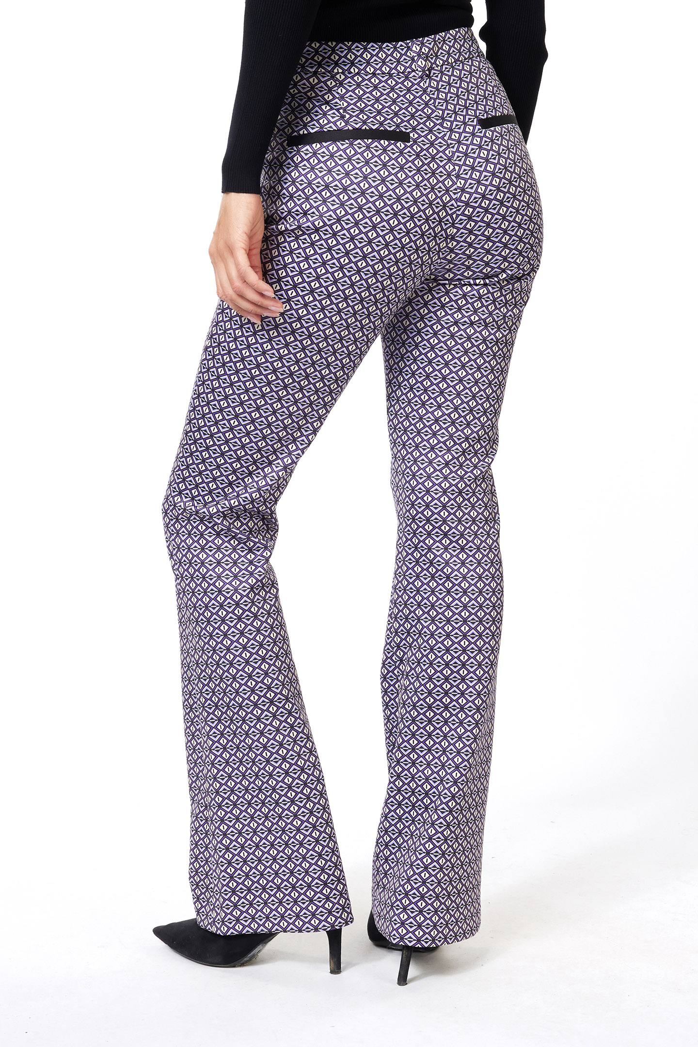 TROUSERS FLAIR GRAPHIC EARTH PRINT 4