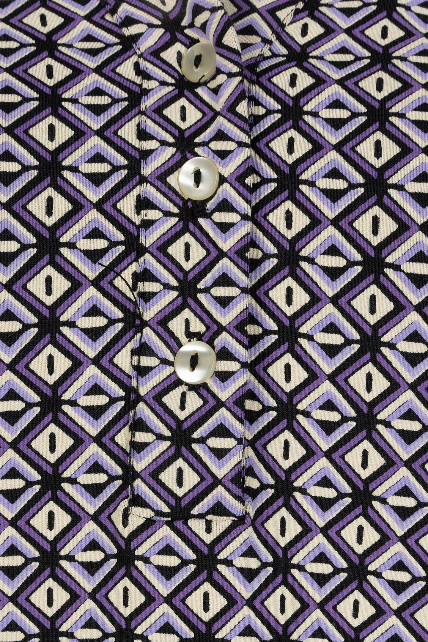 BLOUSE V-NECK COLLAR GRAPHIC EARTH PRINT 9