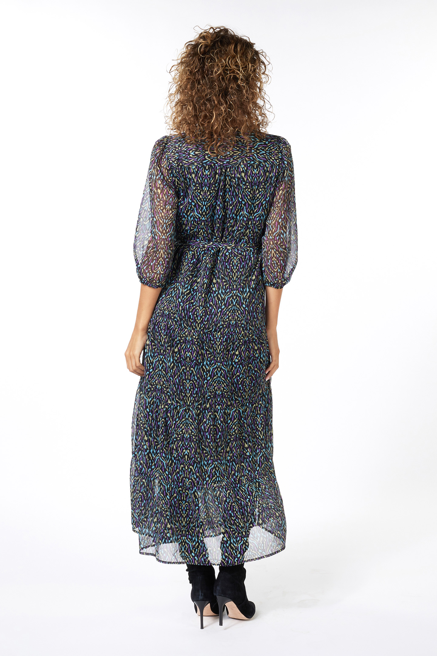 DRESS LAYERED WRAP OVER MAGICAL EARTH PRINT 4