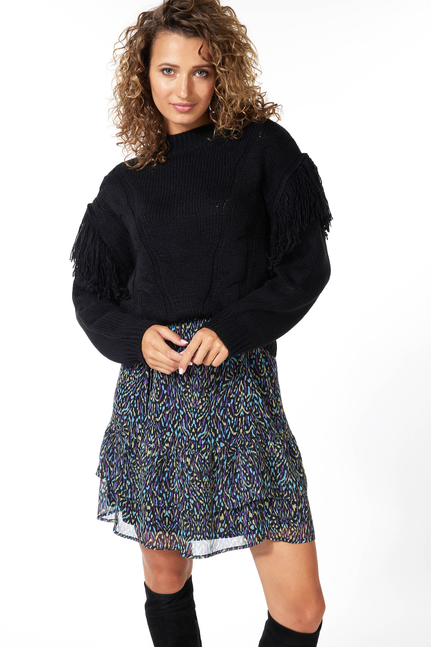 SKIRT SHORT MAGICAL EARTH PRINT 3