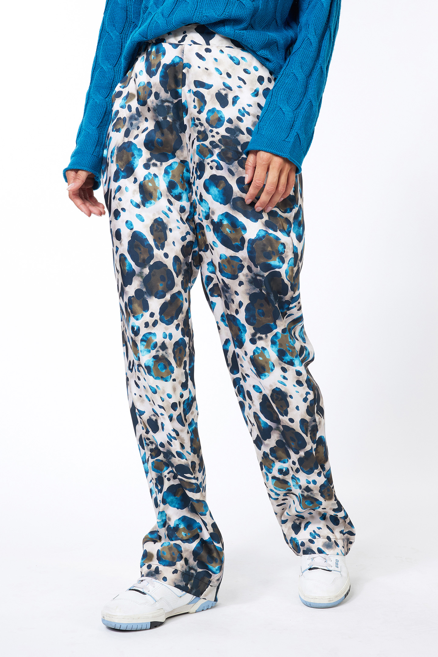 TROUSERS SATEEN ANIMAL ROOTS PRINT 1