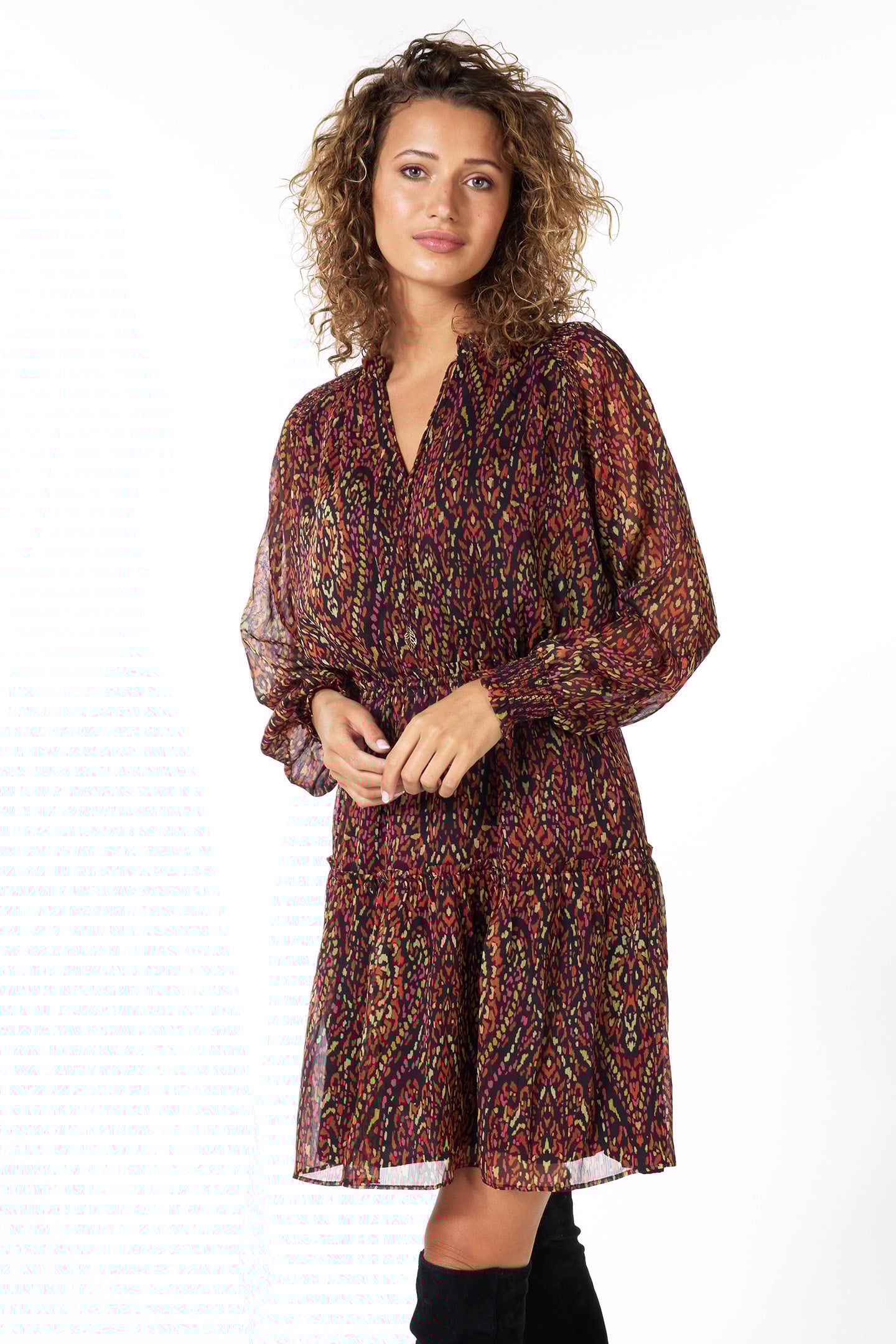 DRESS SHORT CHIFFON REWILDING PRINT 3