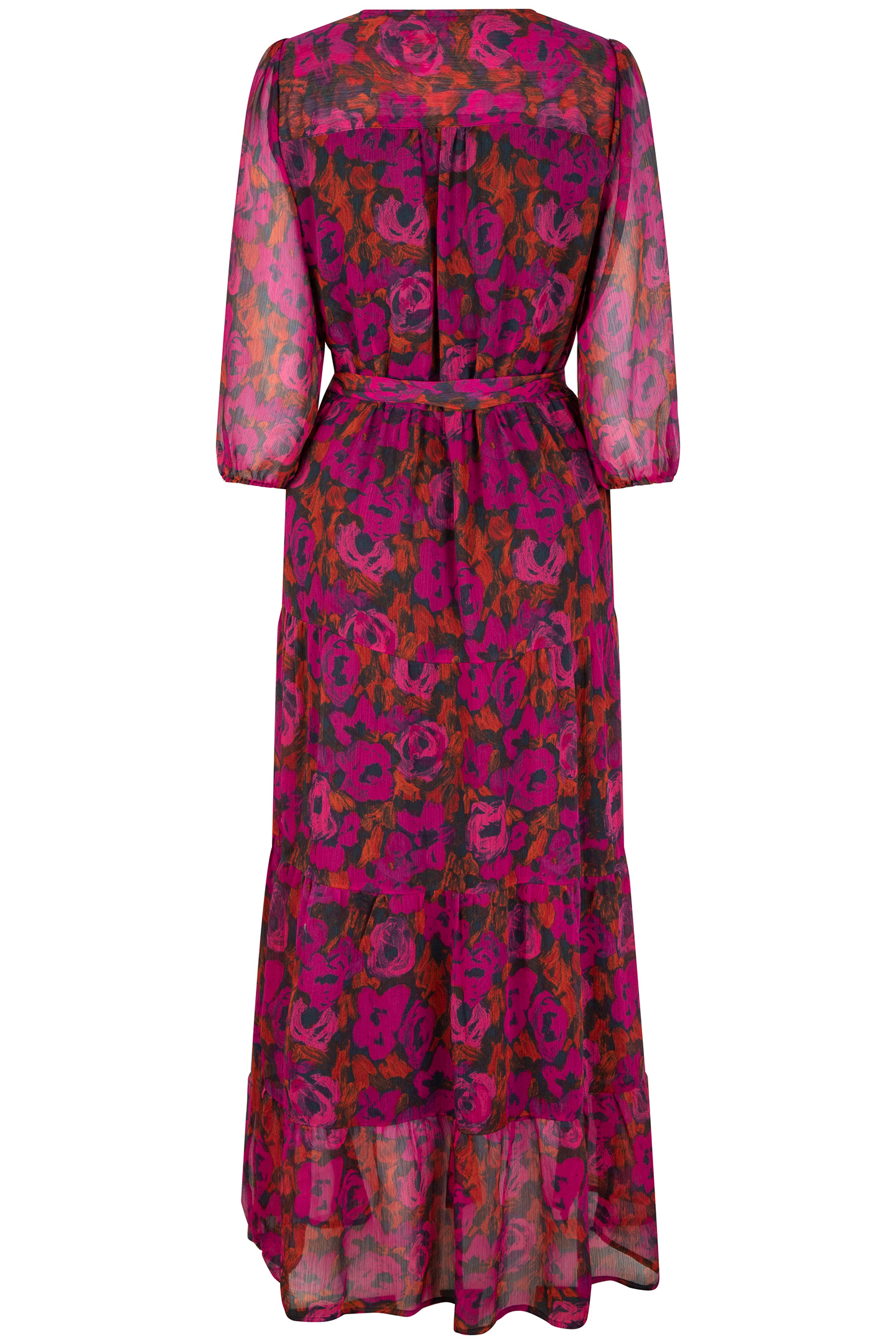 DRESS LONG WRAP OVER FLORAL WILDING PRINT 7
