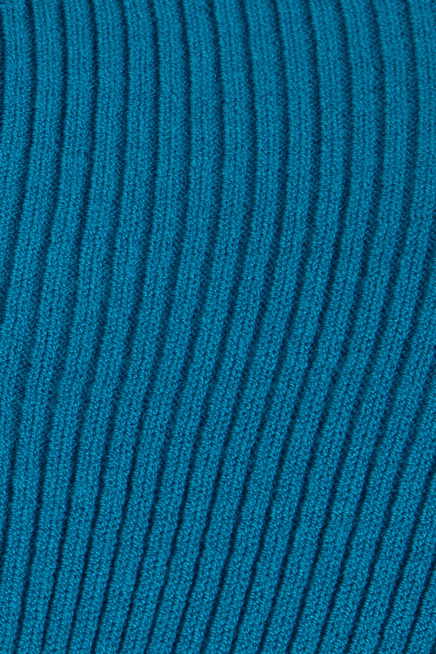 TOP SHORT SLVE OPEN RIB COL PETROL 5