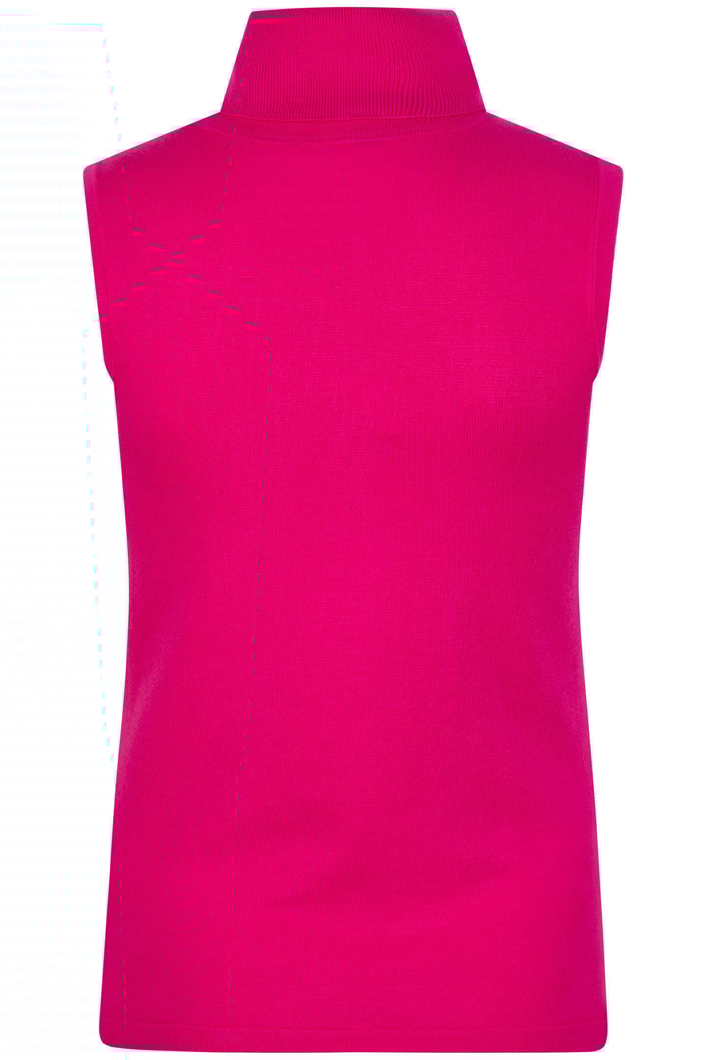 TOP SLVLSS RIBBED COL BASIC KNIT FUCHSIA 4