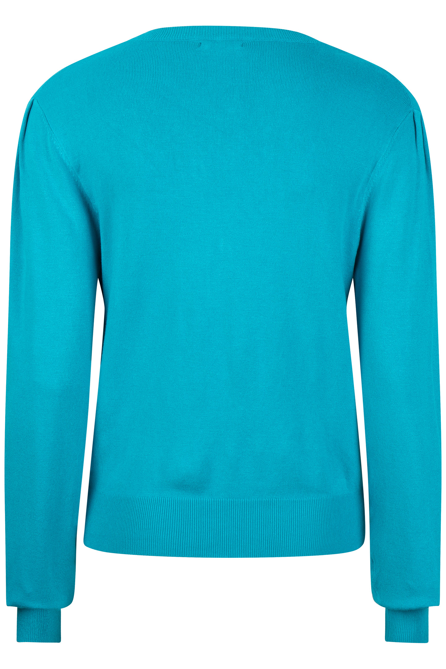 CARDIGAN PUFF SLVE BASIC KNIT PEACOCK BLUE 6