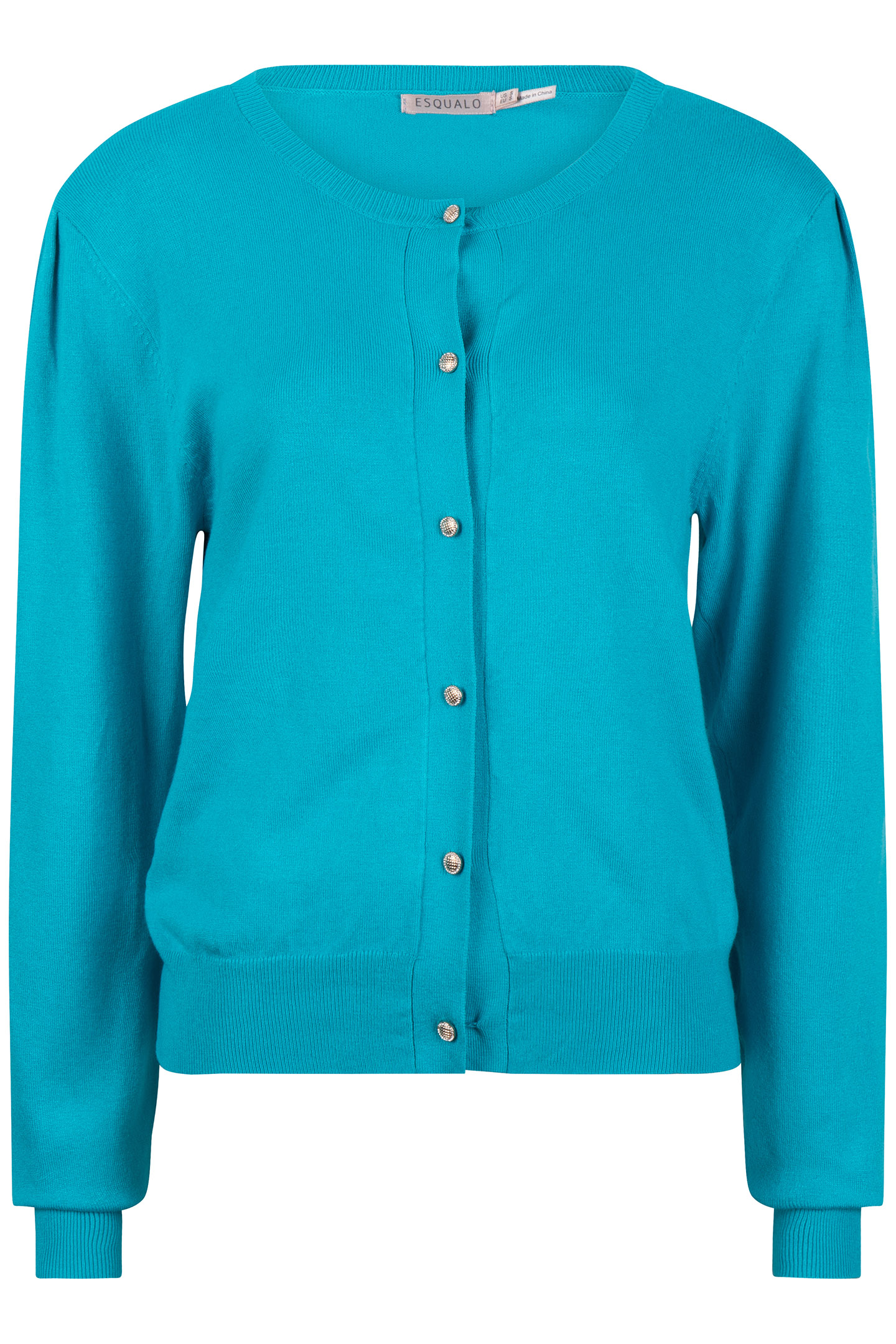 CARDIGAN PUFF SLVE BASIC KNIT PEACOCK BLUE 7