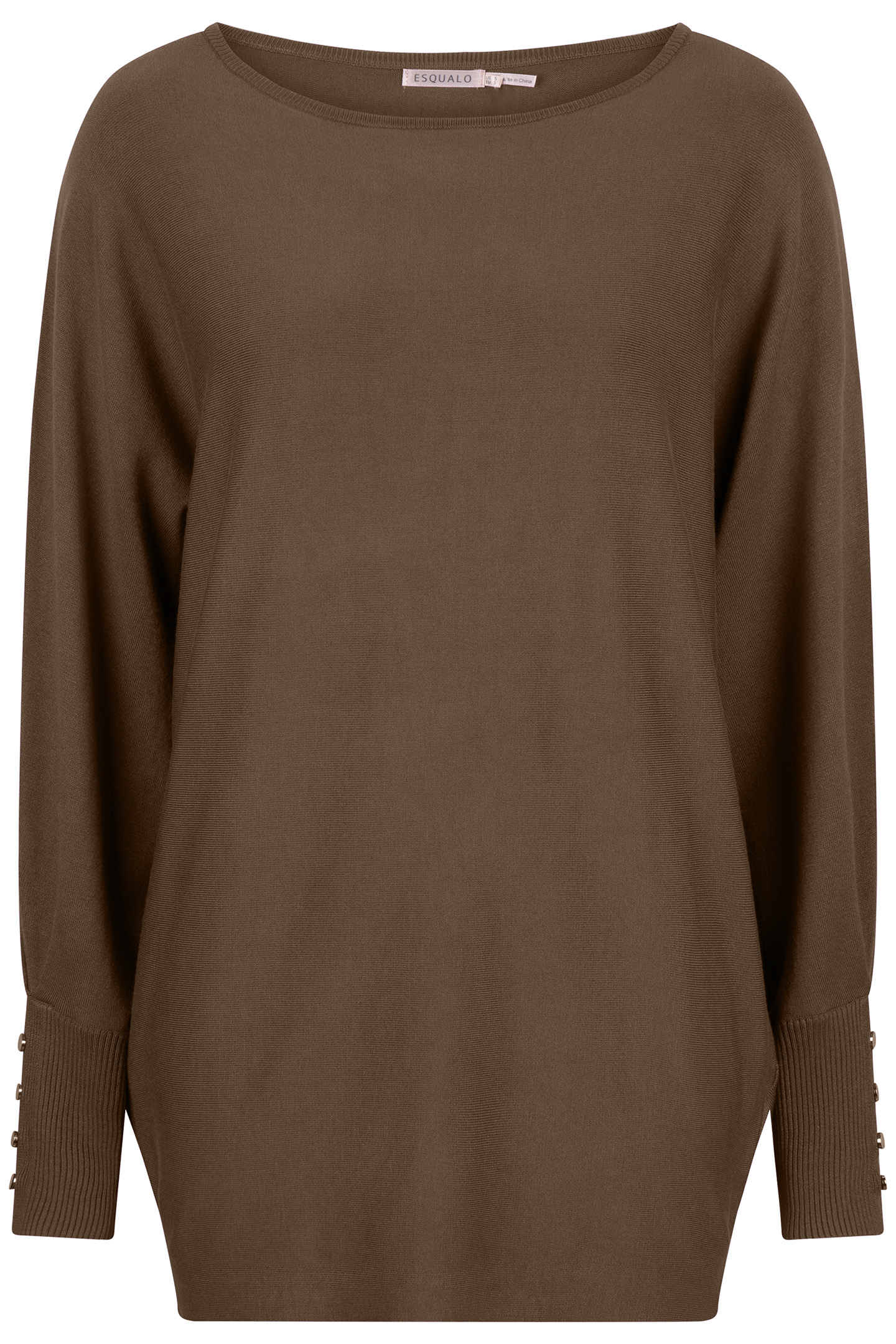 SWEATER BATWING BUTTONED CUFF ARMY GREEN 3