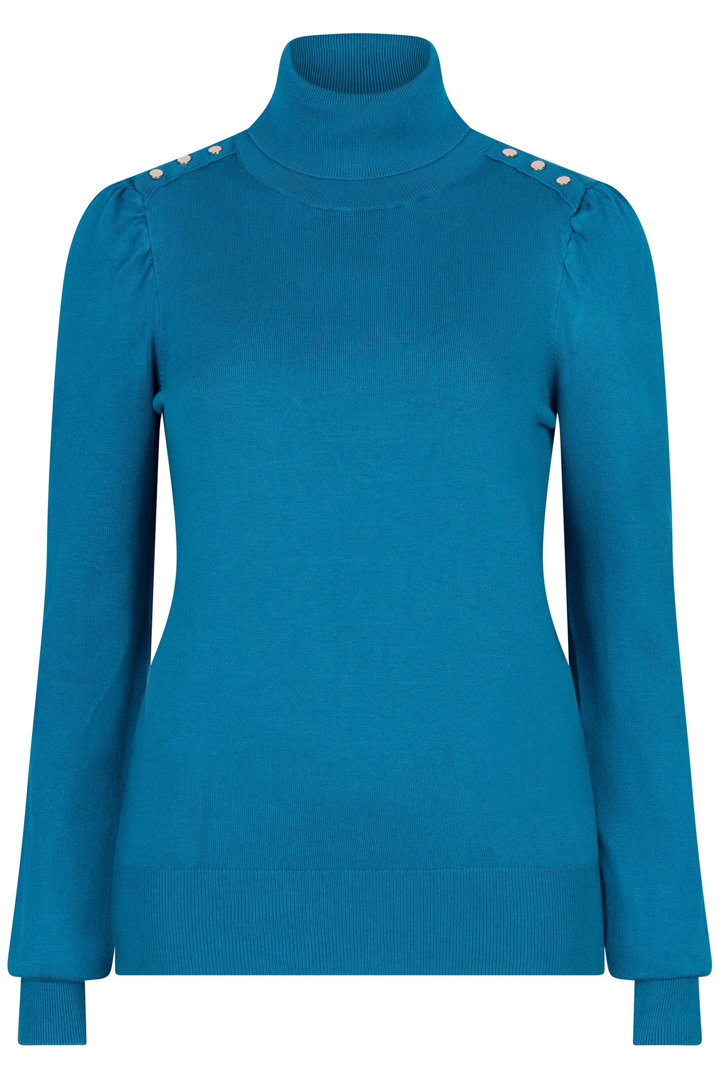 SWEATER FANCY DETAIL SHLDR BASIC KNIT PETROL 3