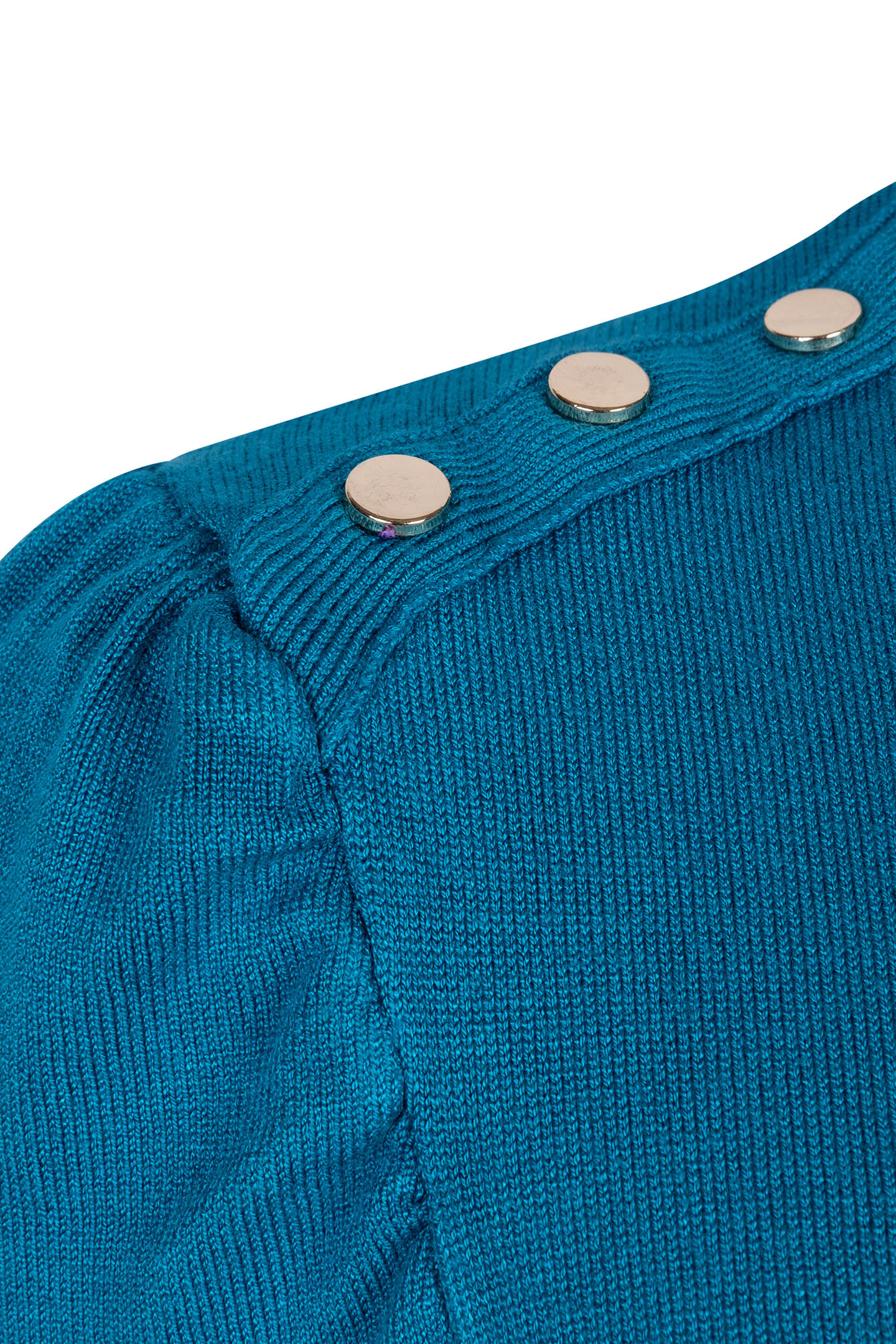 SWEATER FANCY DETAIL SHLDR BASIC KNIT PETROL 5