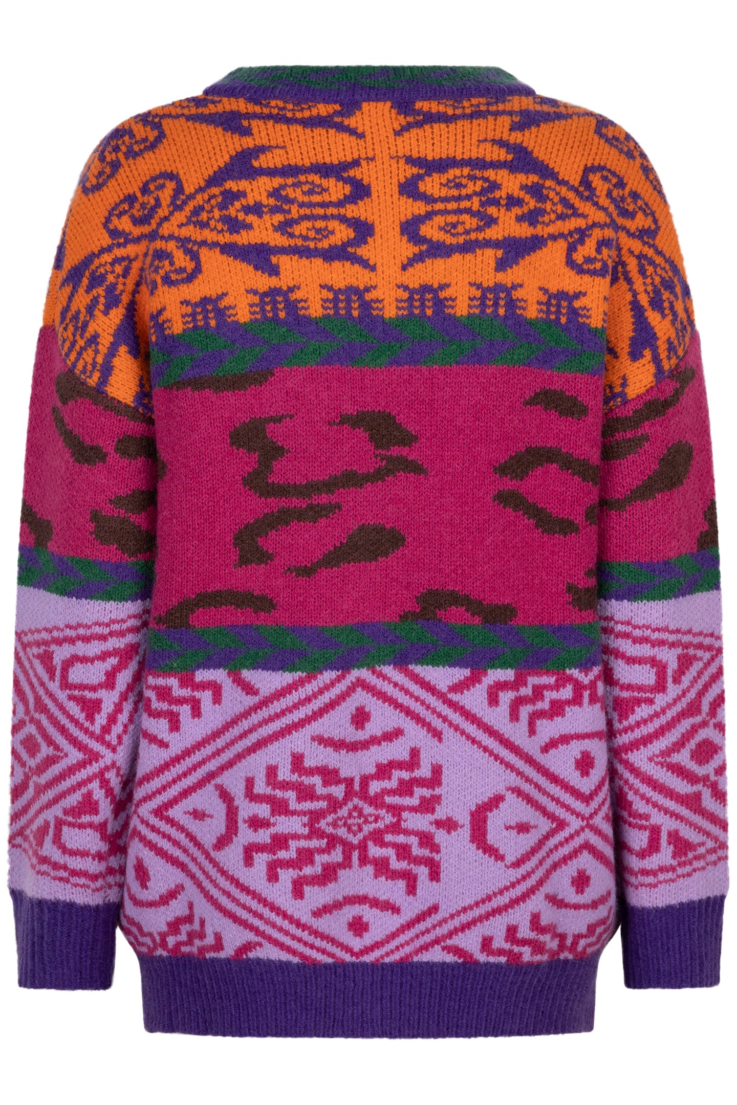 SWEATER JACQUARD COLORED FUCHSIA 6