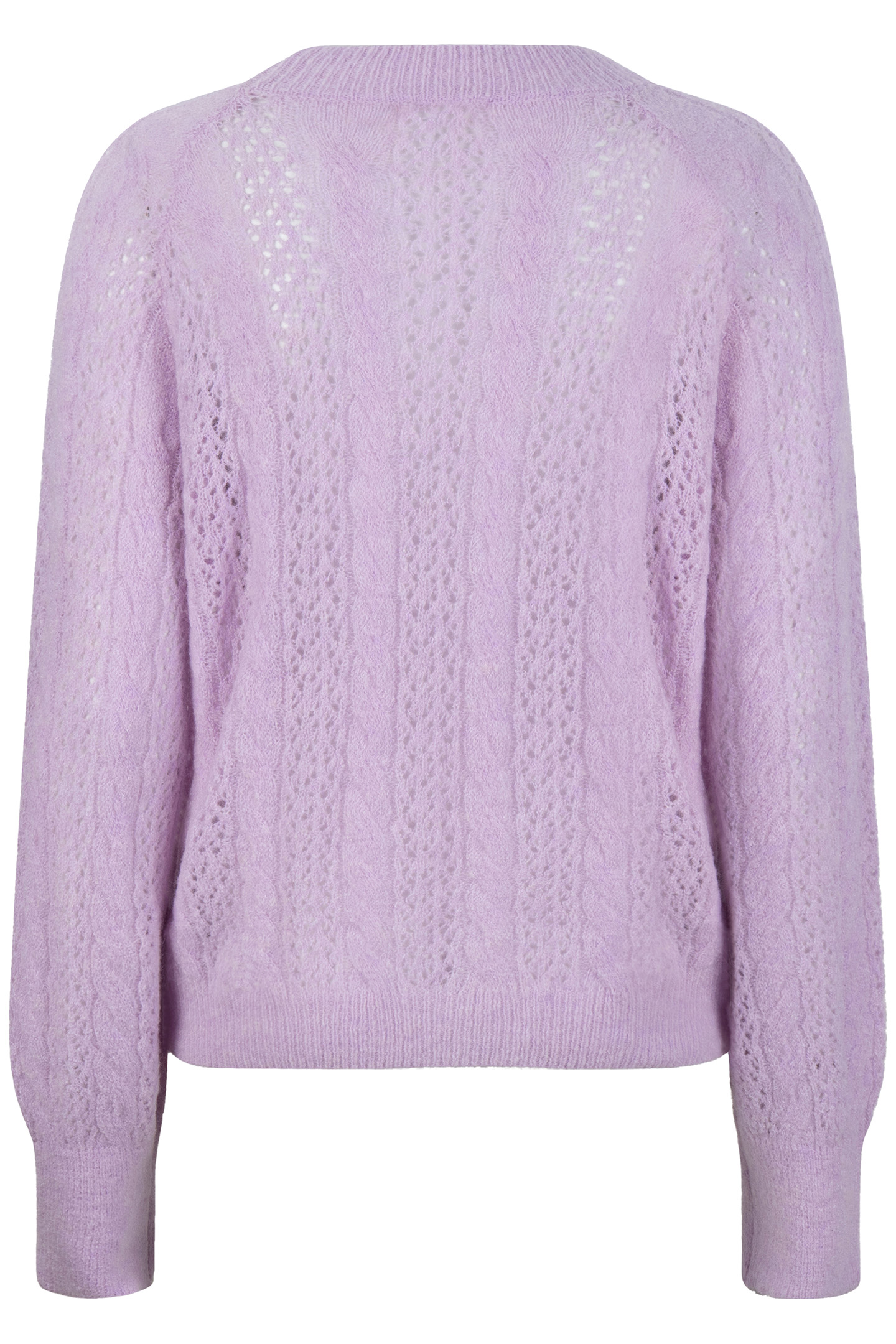 SWEATER CABLE AJOUR LILAC 6