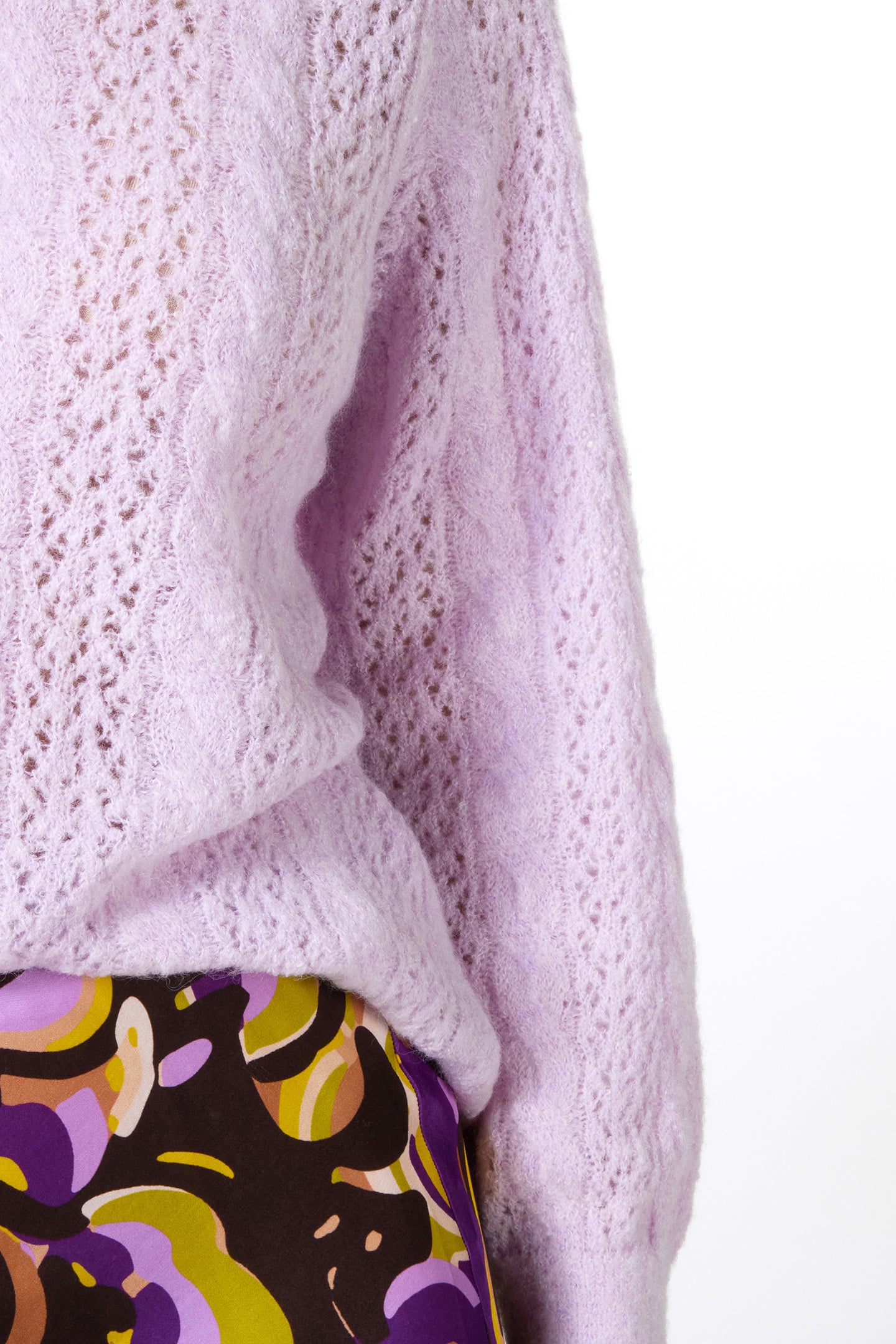 SWEATER CABLE AJOUR LILAC 7