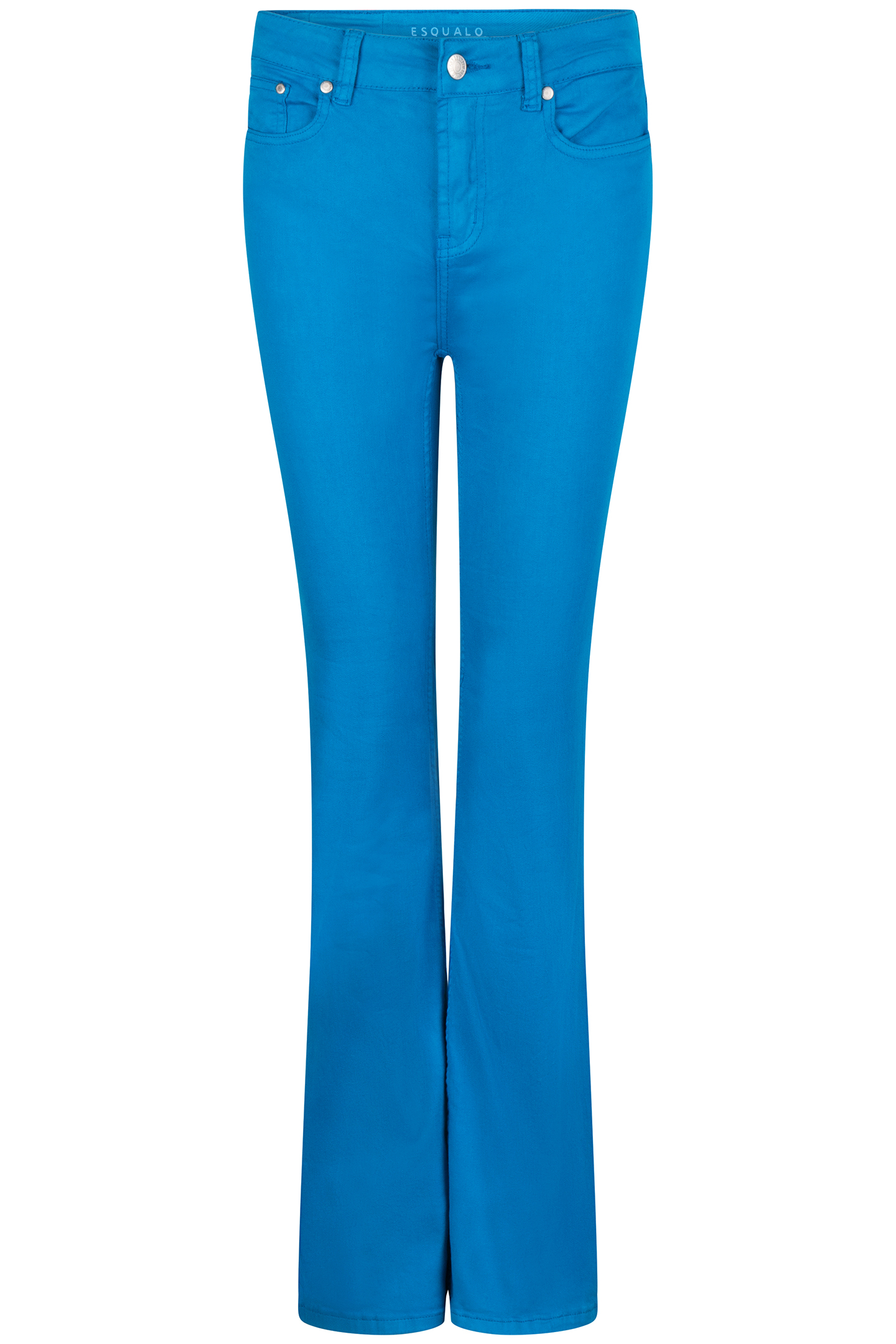 TROUSERS COLORED DENIM FLAIR PETROL 3