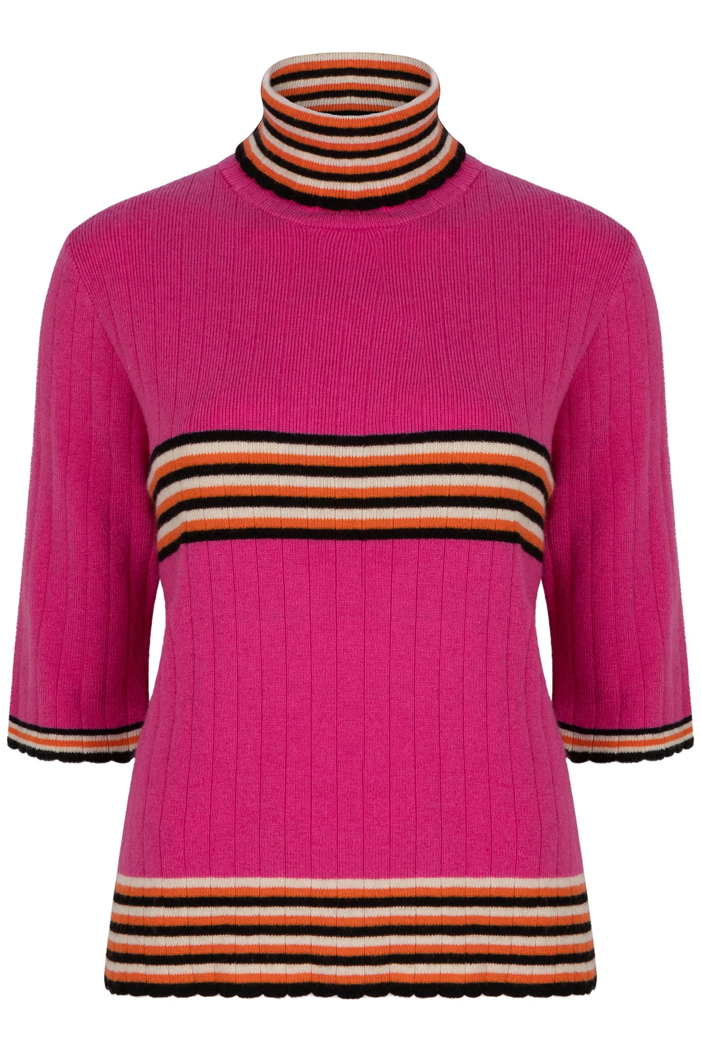 TOP COL SCALLOPED EDGES FUCHSIA 5