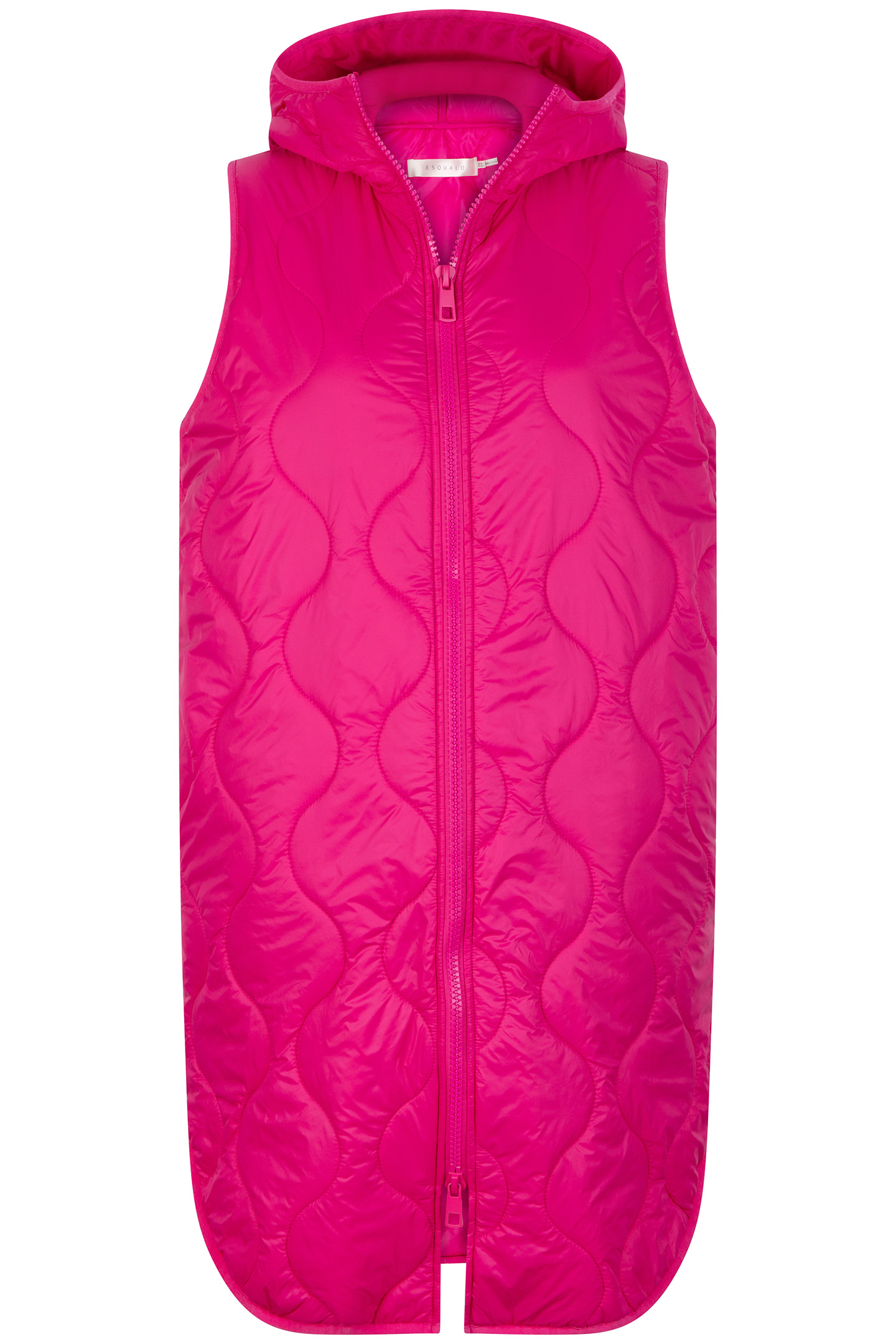 BODYWARMER QUILTED LONG FUCHSIA 7