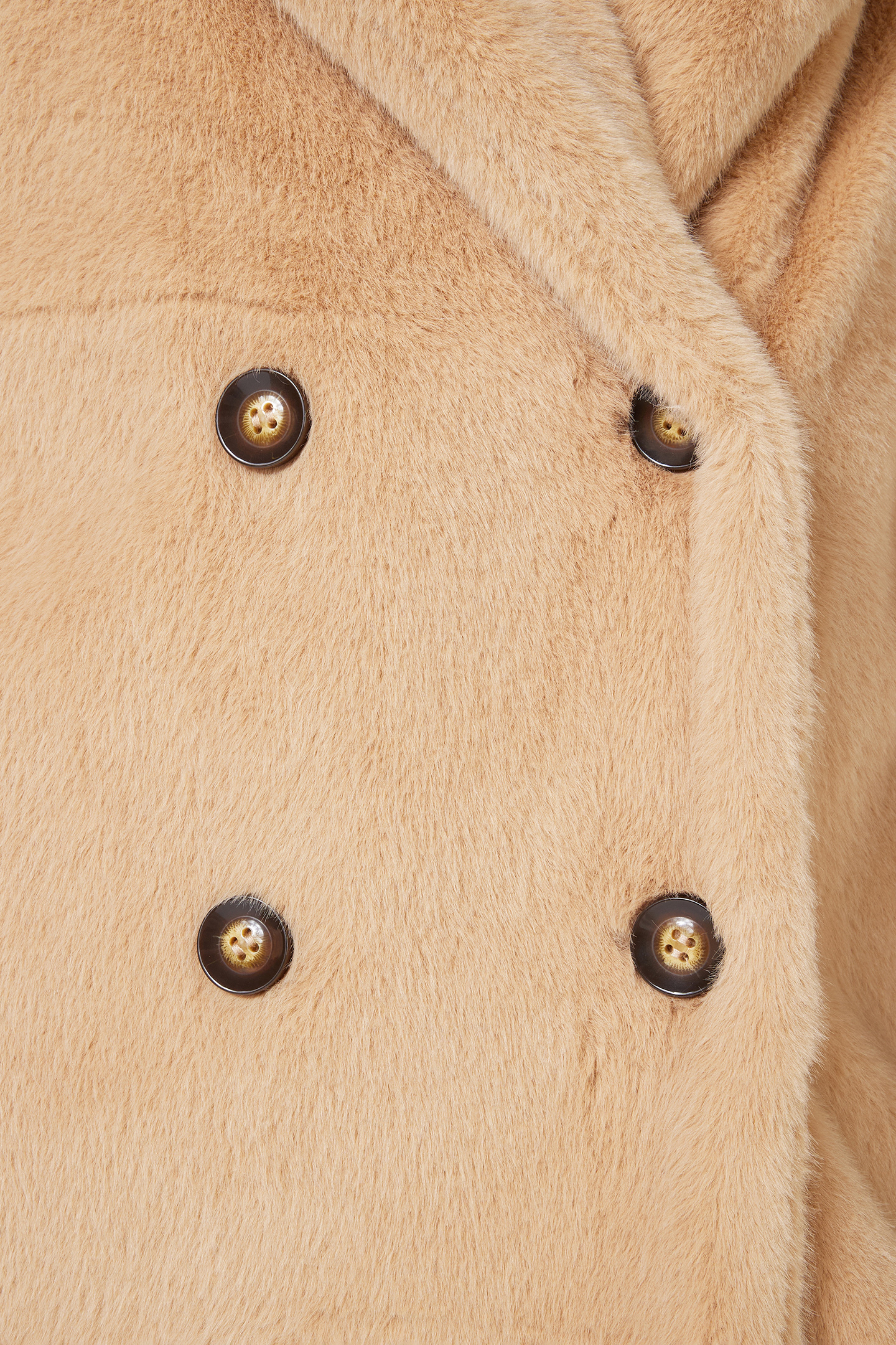 COAT SHAWL COLLAR FAKE FUR CAMEL 5