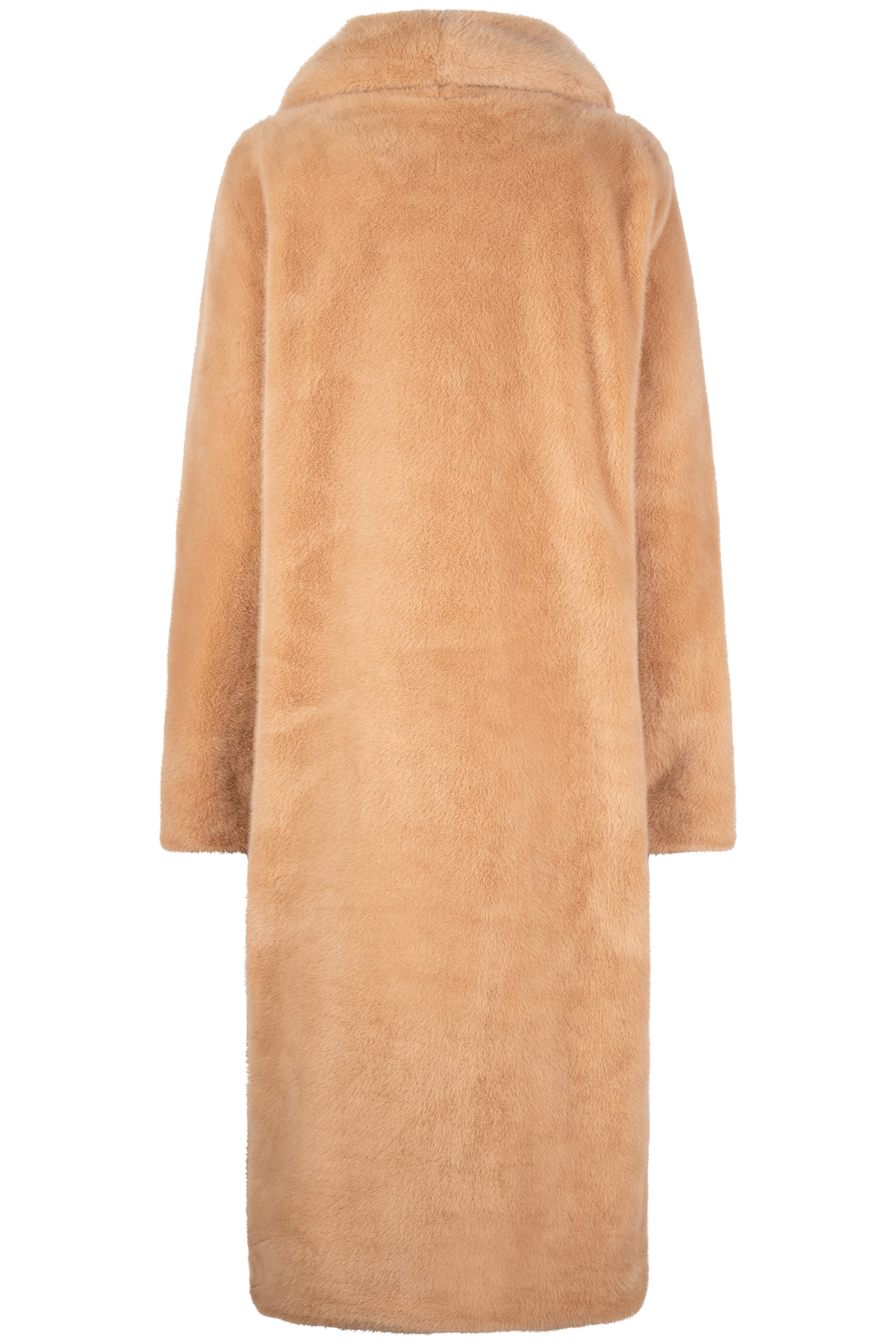 COAT SHAWL COLLAR FAKE FUR CAMEL 4