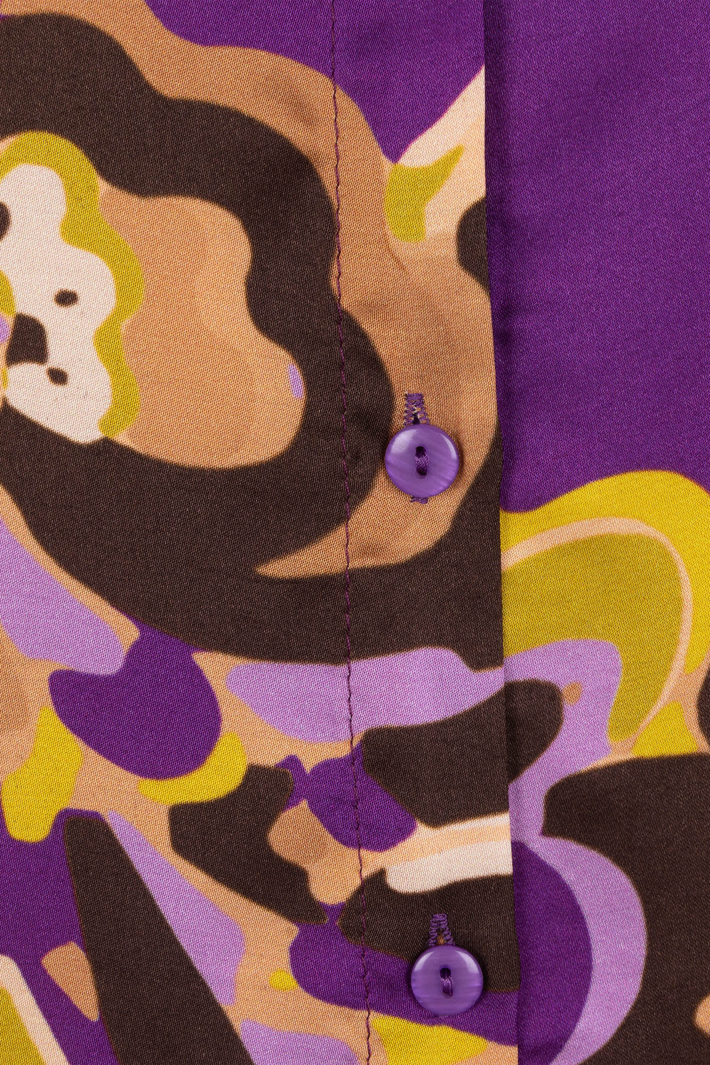 BLOUSE PUFF SLV FANCY EARTH PRINT 9