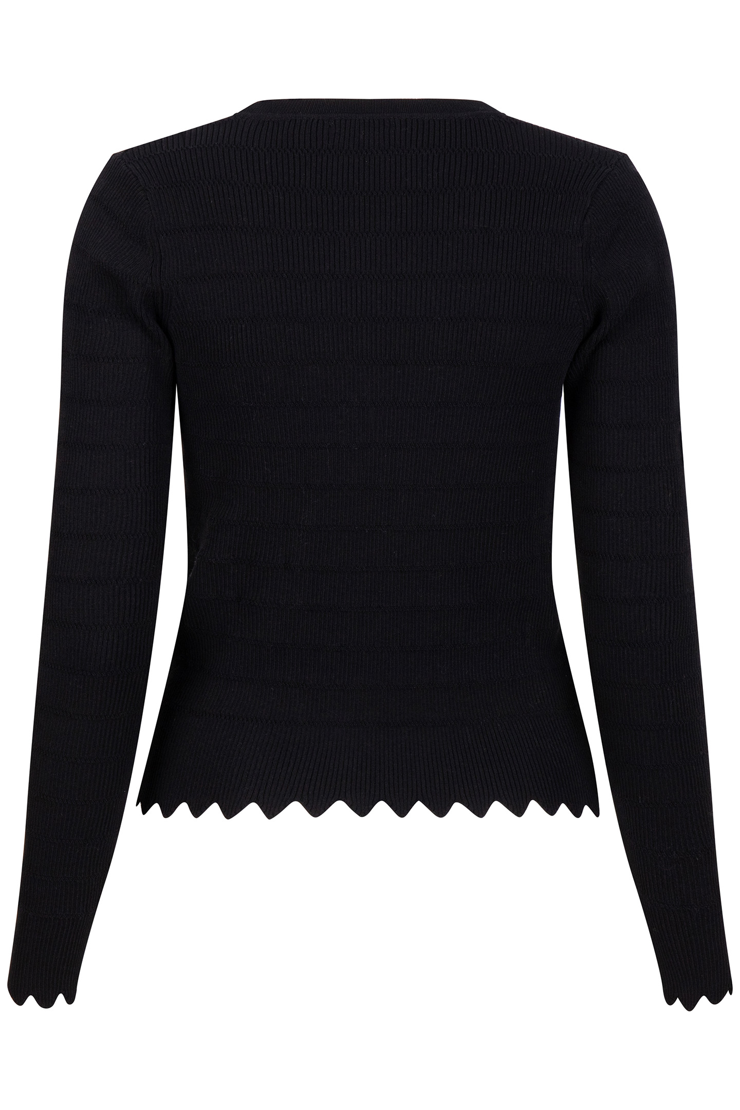 CARDIGAN SHORT FANCY KNIT BLACK 6