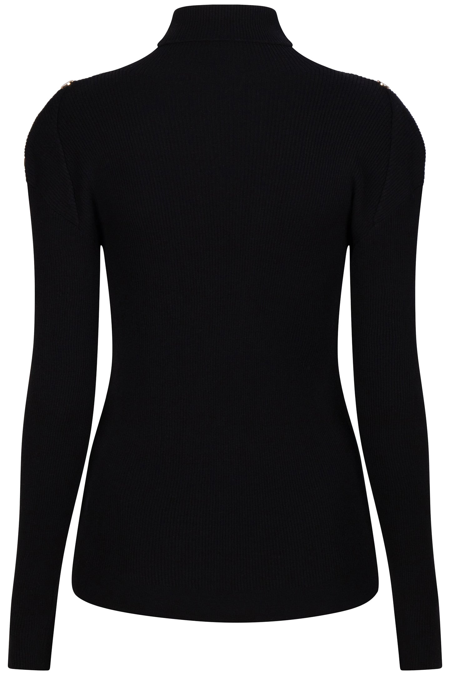 TOP RIB SLV/LSS BUTTONS COL BLACK 2