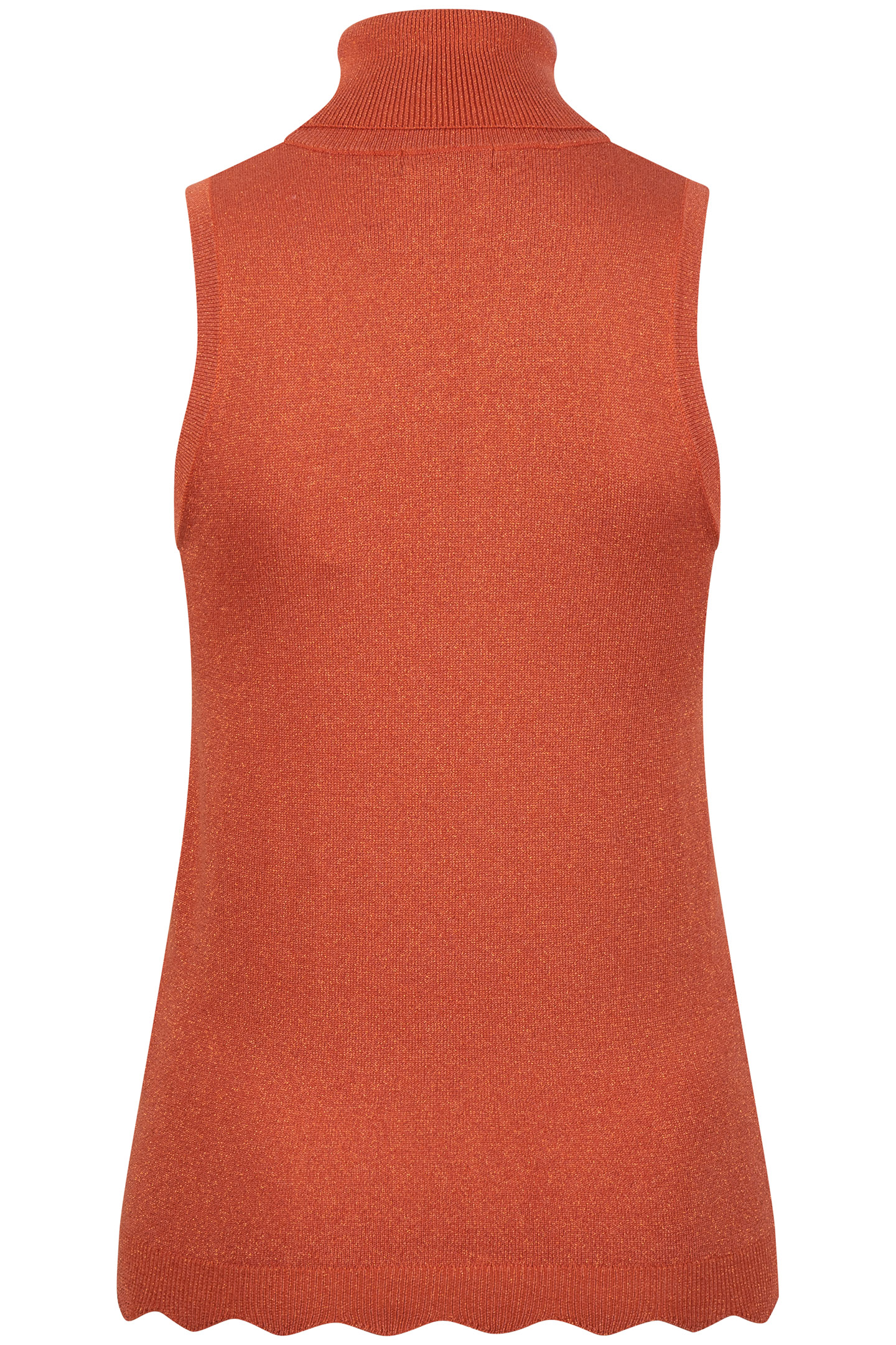 TOP SLVLSS COLLAR LUREX RUST 7