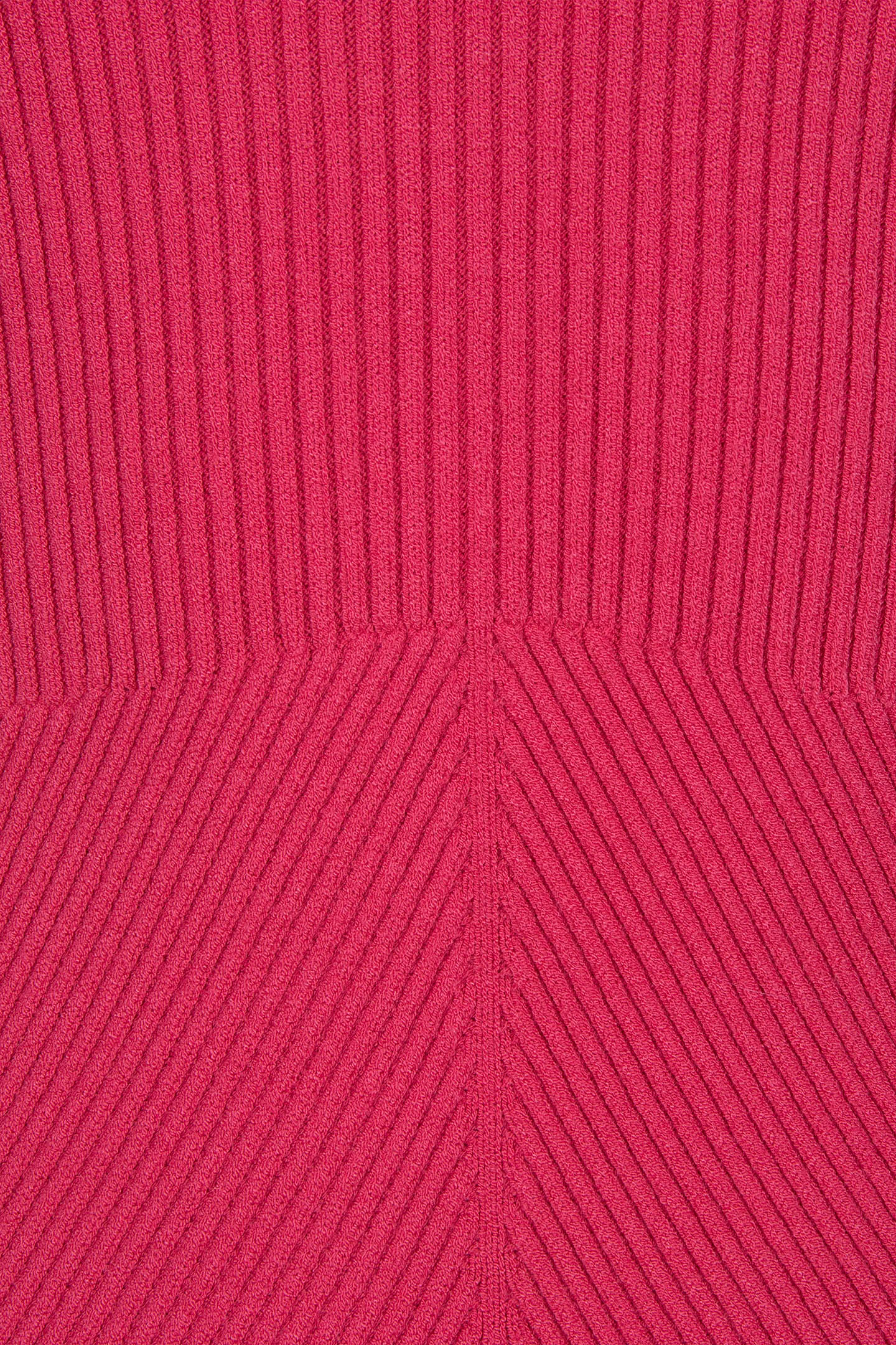 SWEATER DEEP ROUND NECK RIB FUCHSIA 5