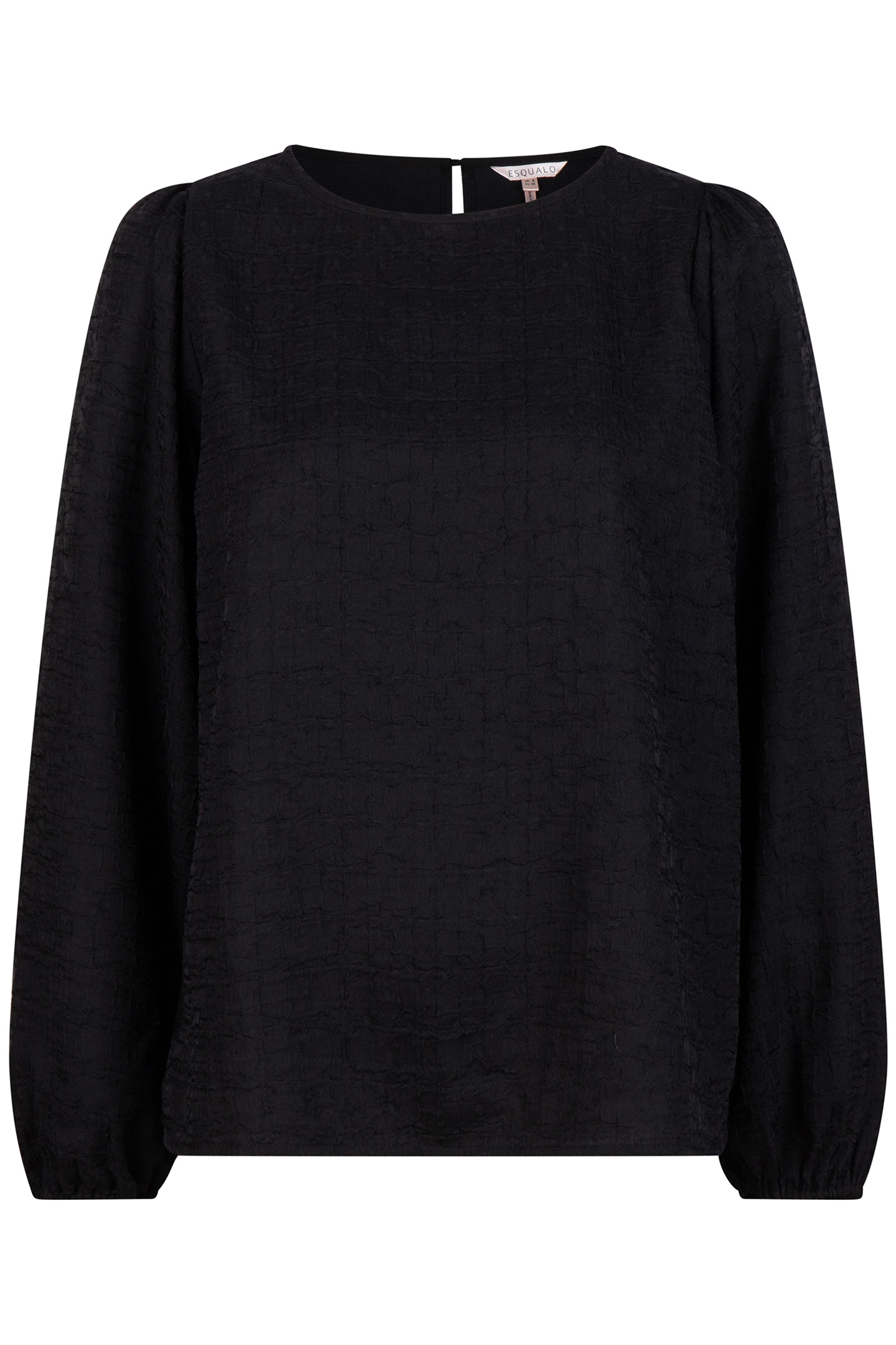 BLOUSE R-NECK BLACK 6