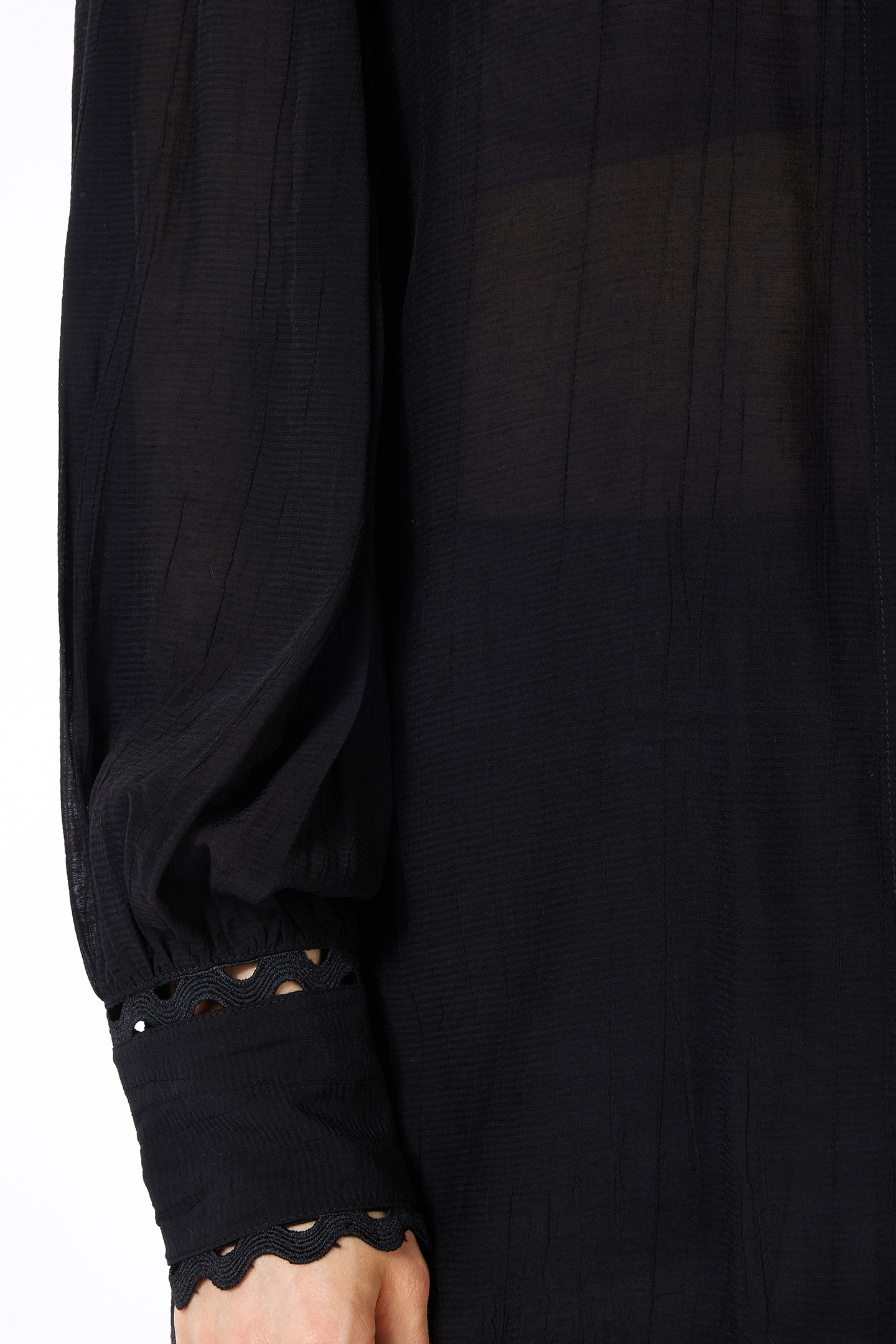 BLOUSE PUFF SLVE BLACK 9