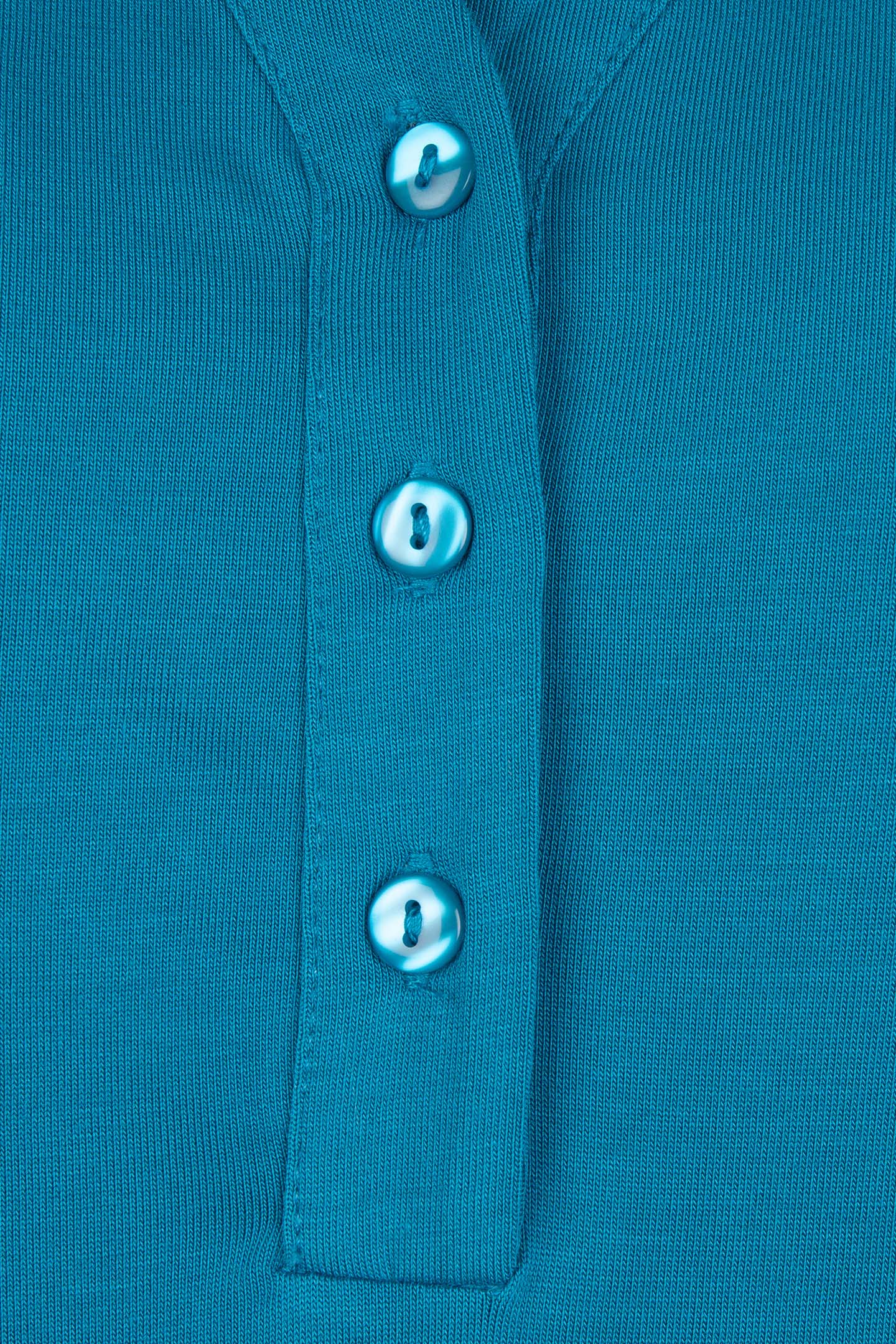 TOP MODAL V-NECK BUTTON PETROL 6