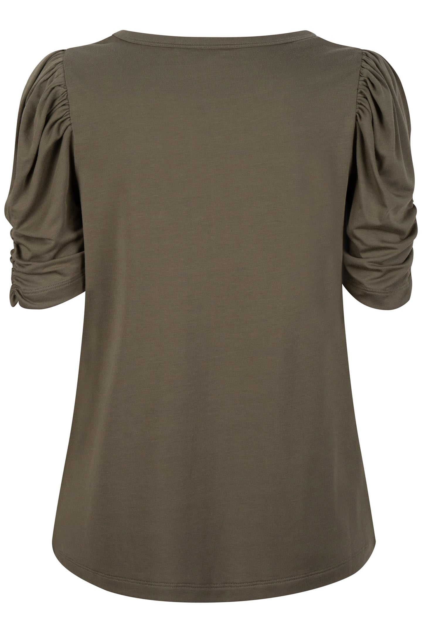 T-SHIRT MODAL PUFF S/SLVE ARMY GREEN 4