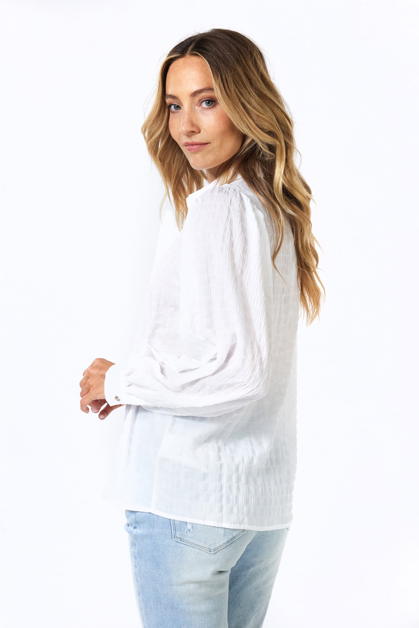 BLOUSE STRUCTURE FABRIC OFF WHITE 4