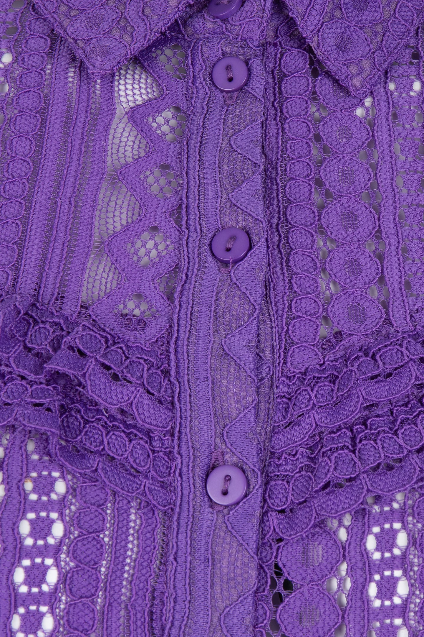 BLOUSE LACE PUFF SLVE DEEP LAVENDER 8