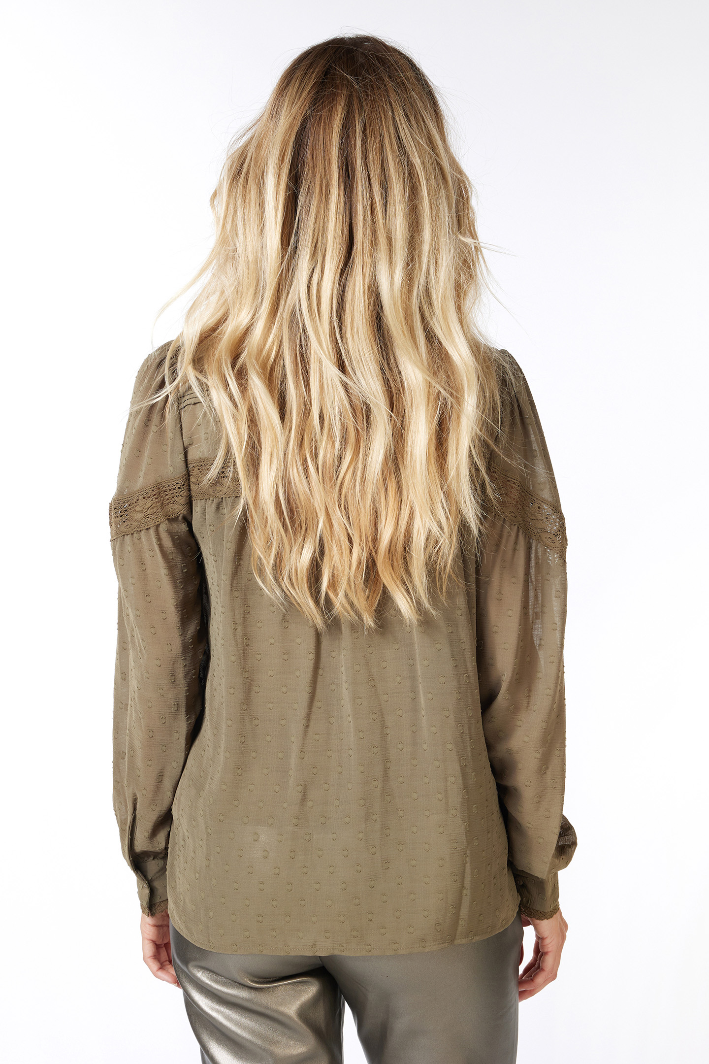 BLOUSE TAPES PLUMETIS ARMY GREEN 2