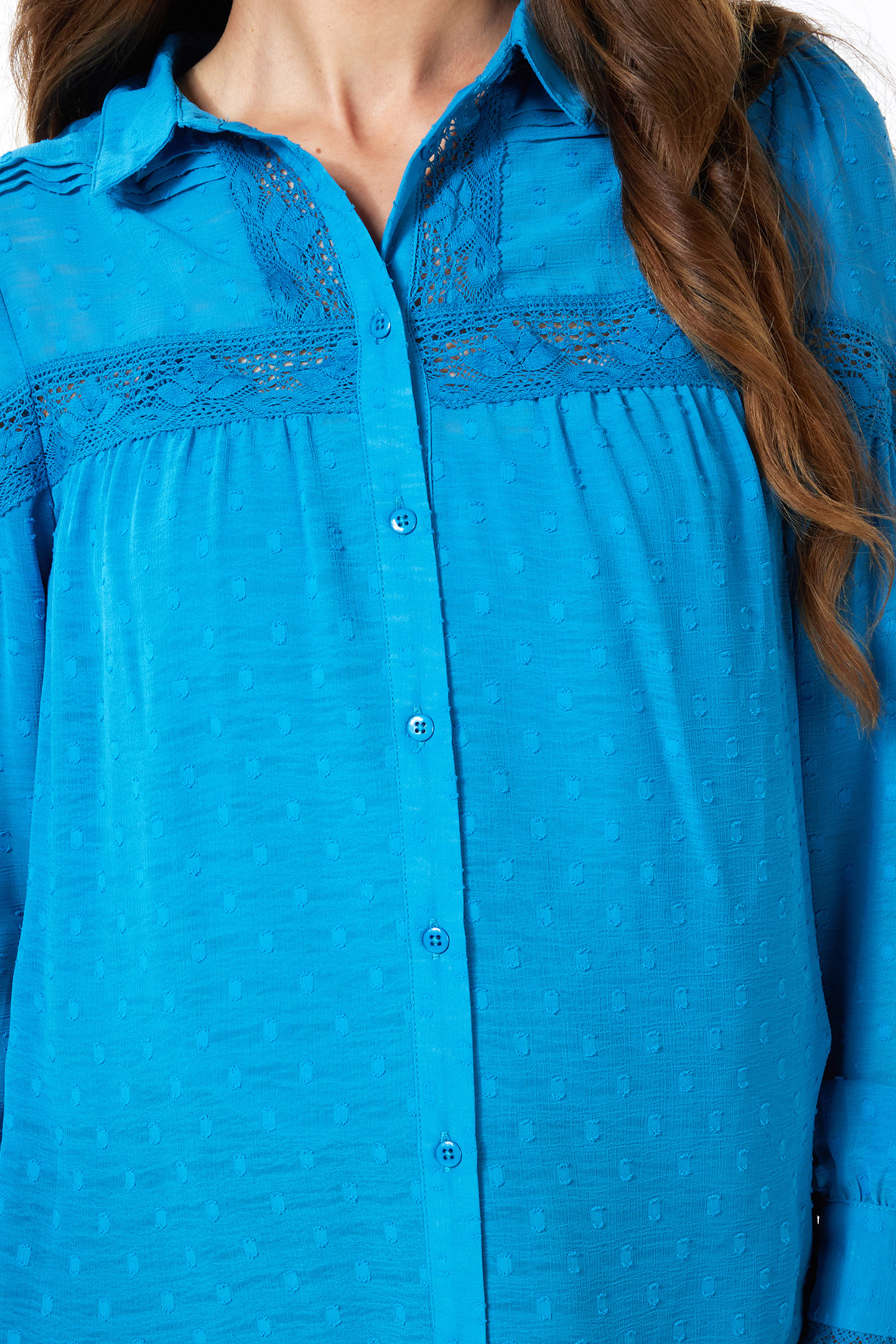 BLOUSE TAPES PLUMETIS PETROL 8