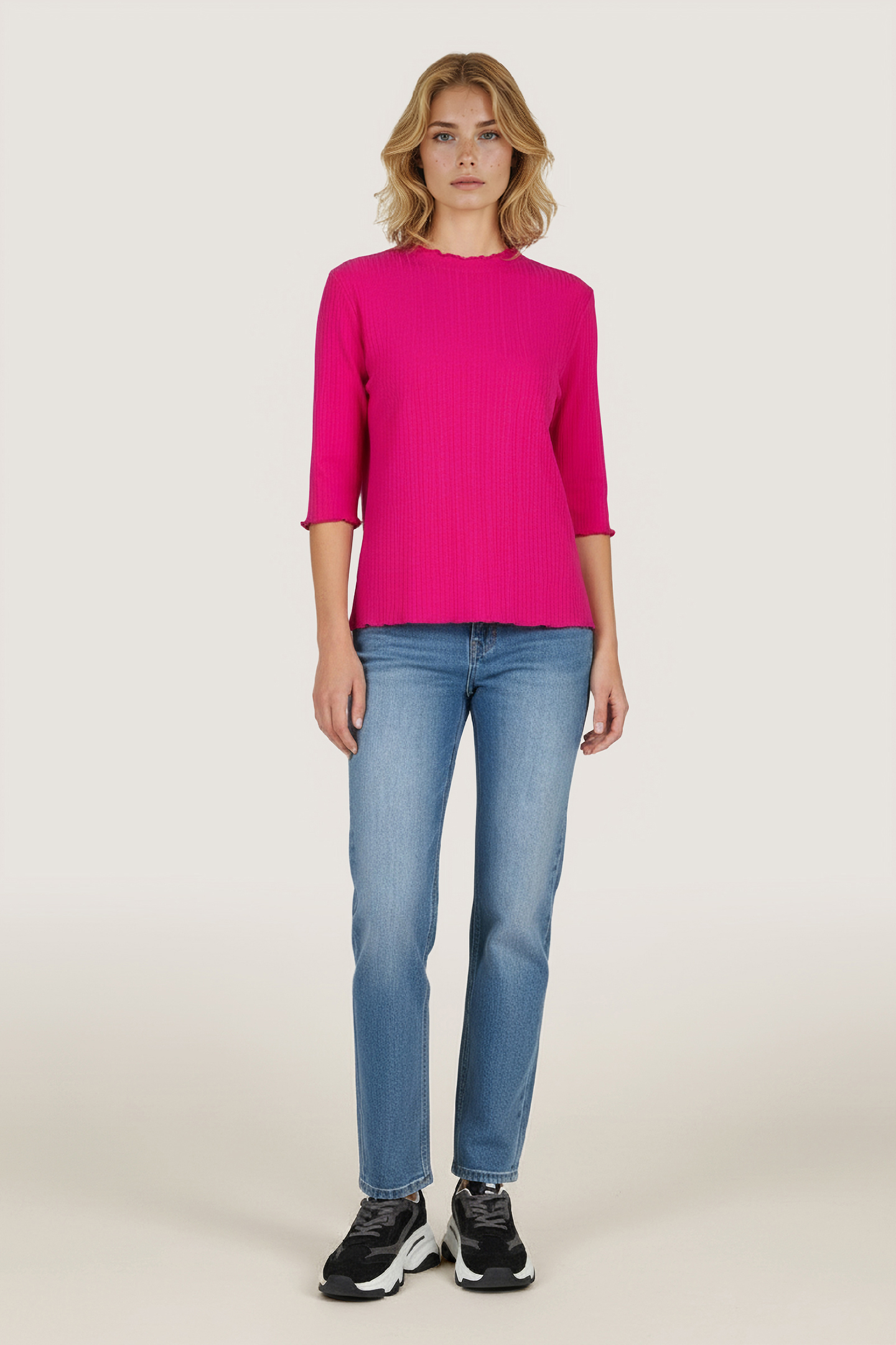 TOP IRREGULAR RIB FUCHSIA 2