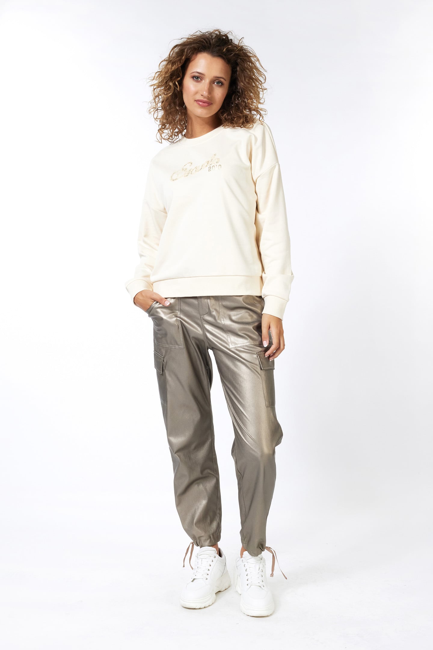 SWEATER OVERSIZED ESQUALO SWEAT LIGHT SAND 2