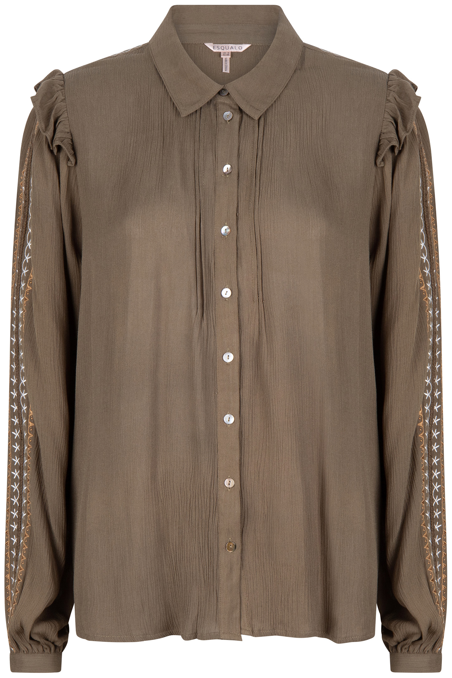 BLOUSE EMBROIDERY ARMY GREEN 3