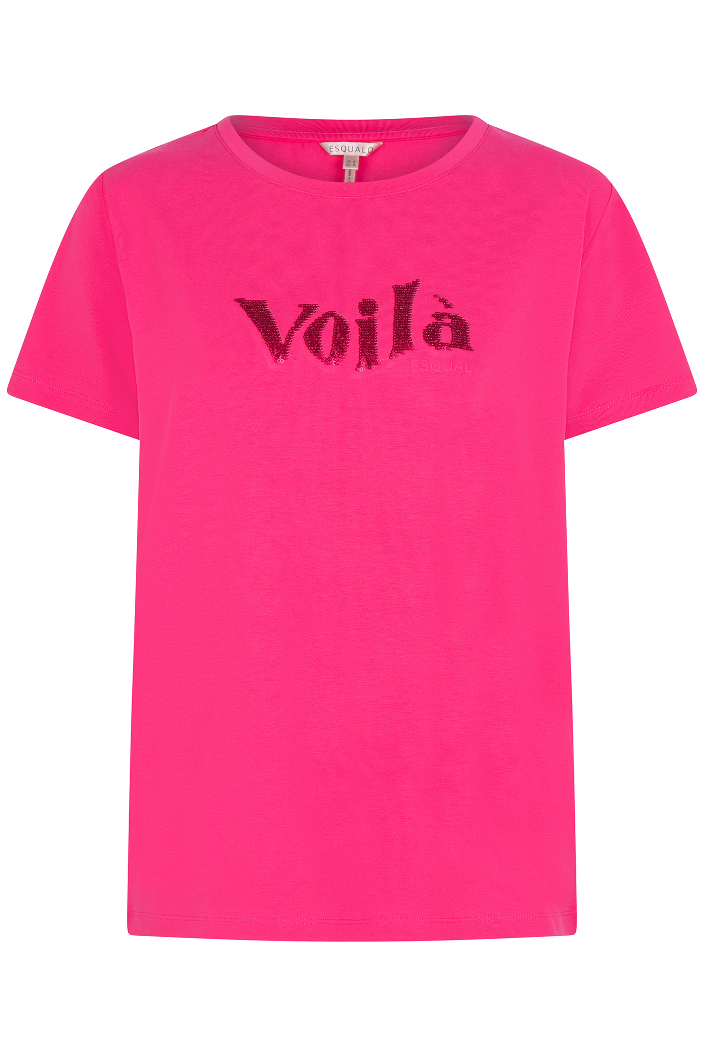 T-SHIRT VOILA SEQUINS FUCHSIA 3