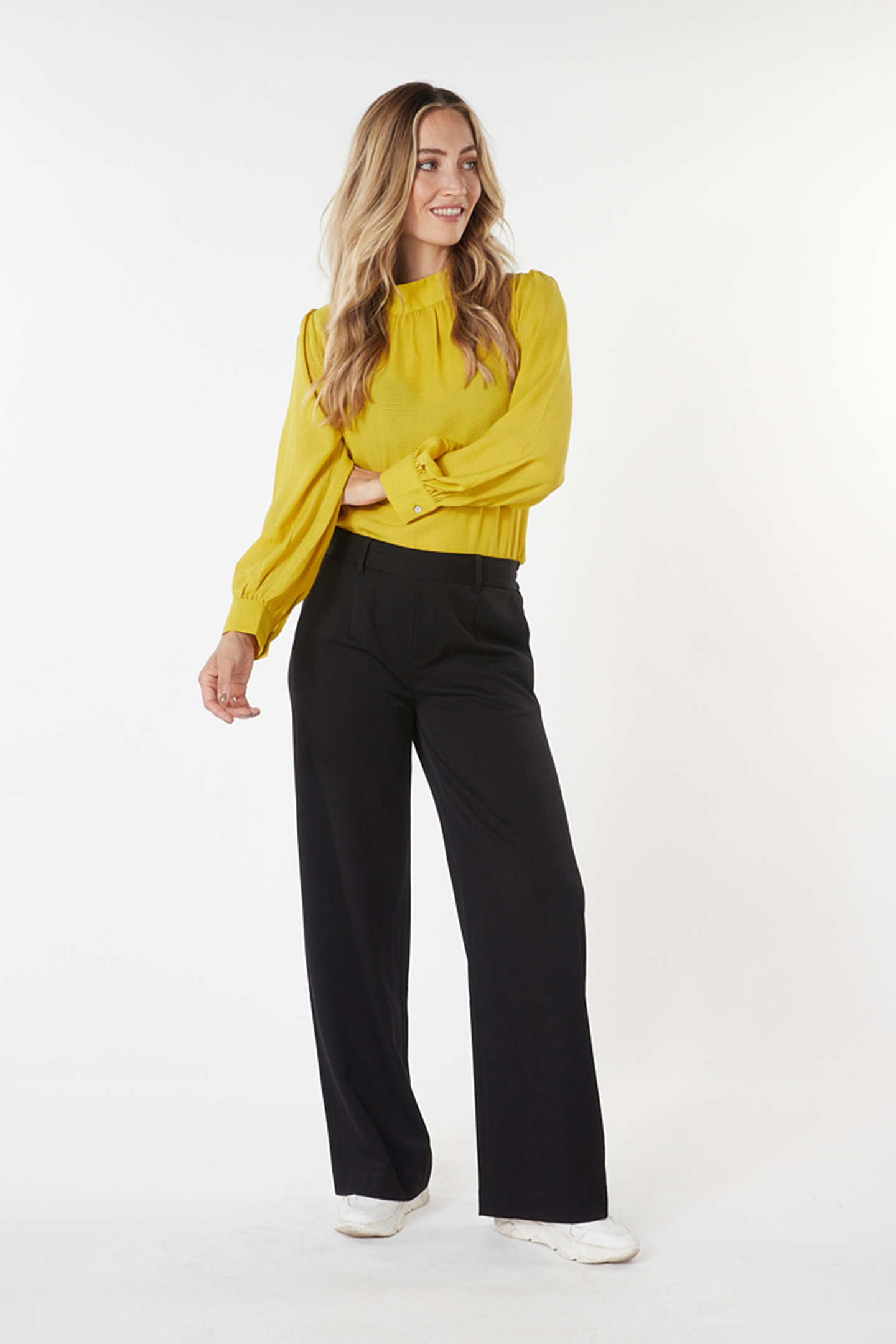 BLOUSE COLLAR GATHERING WARM OLIVE 2