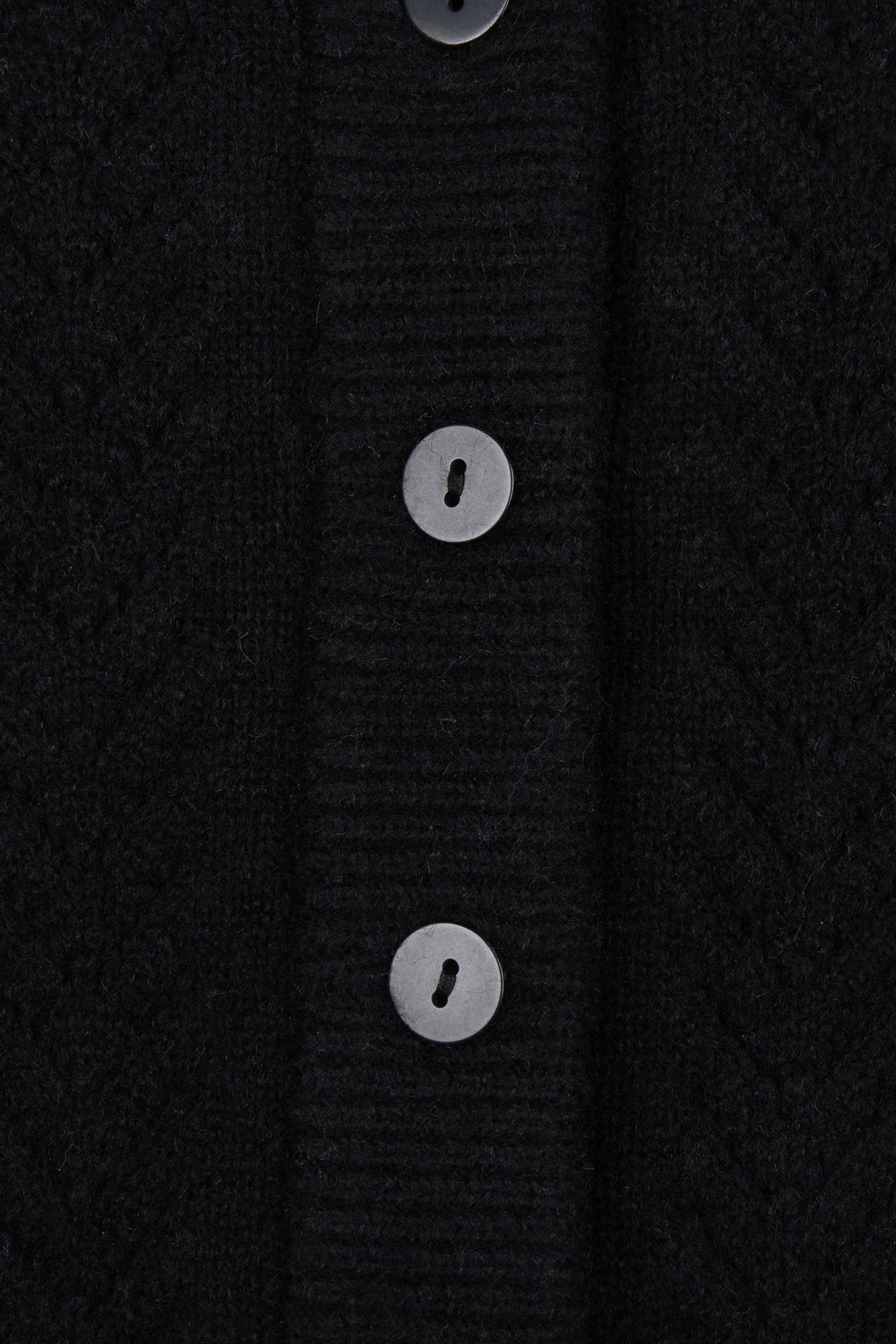 CARDIGAN PUFF SLVE CABLE & AJOUR BLACK 10