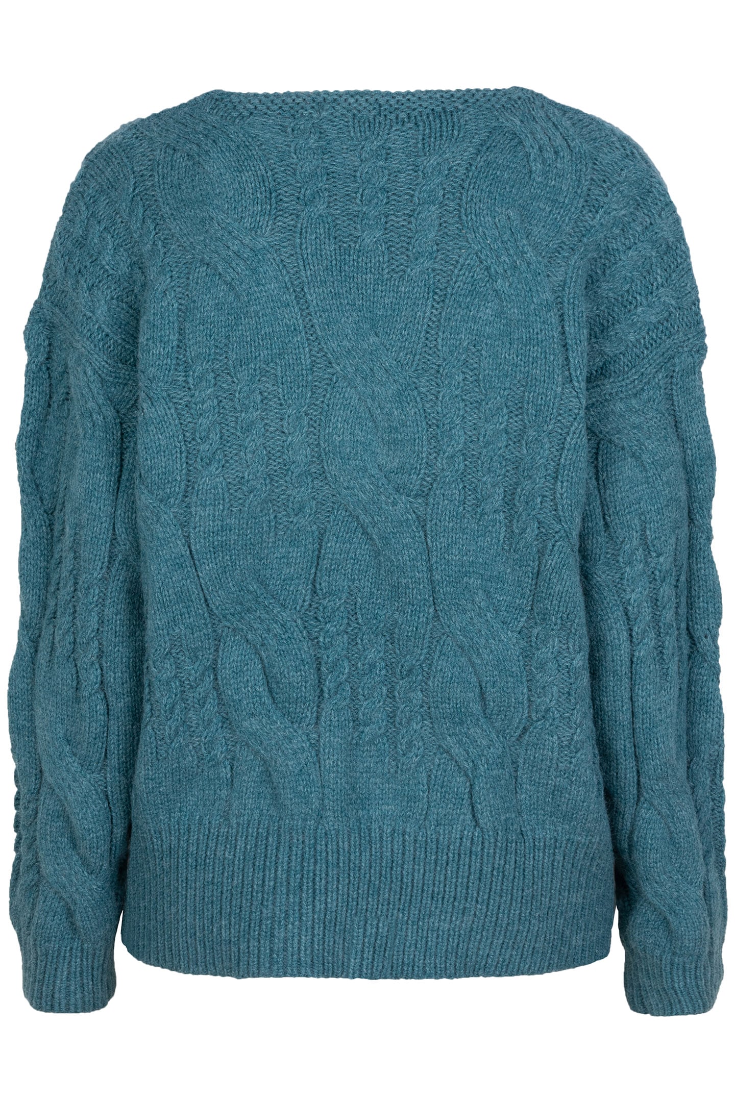 SWEATER CABLES V-NECK GALAXY BLUE 6