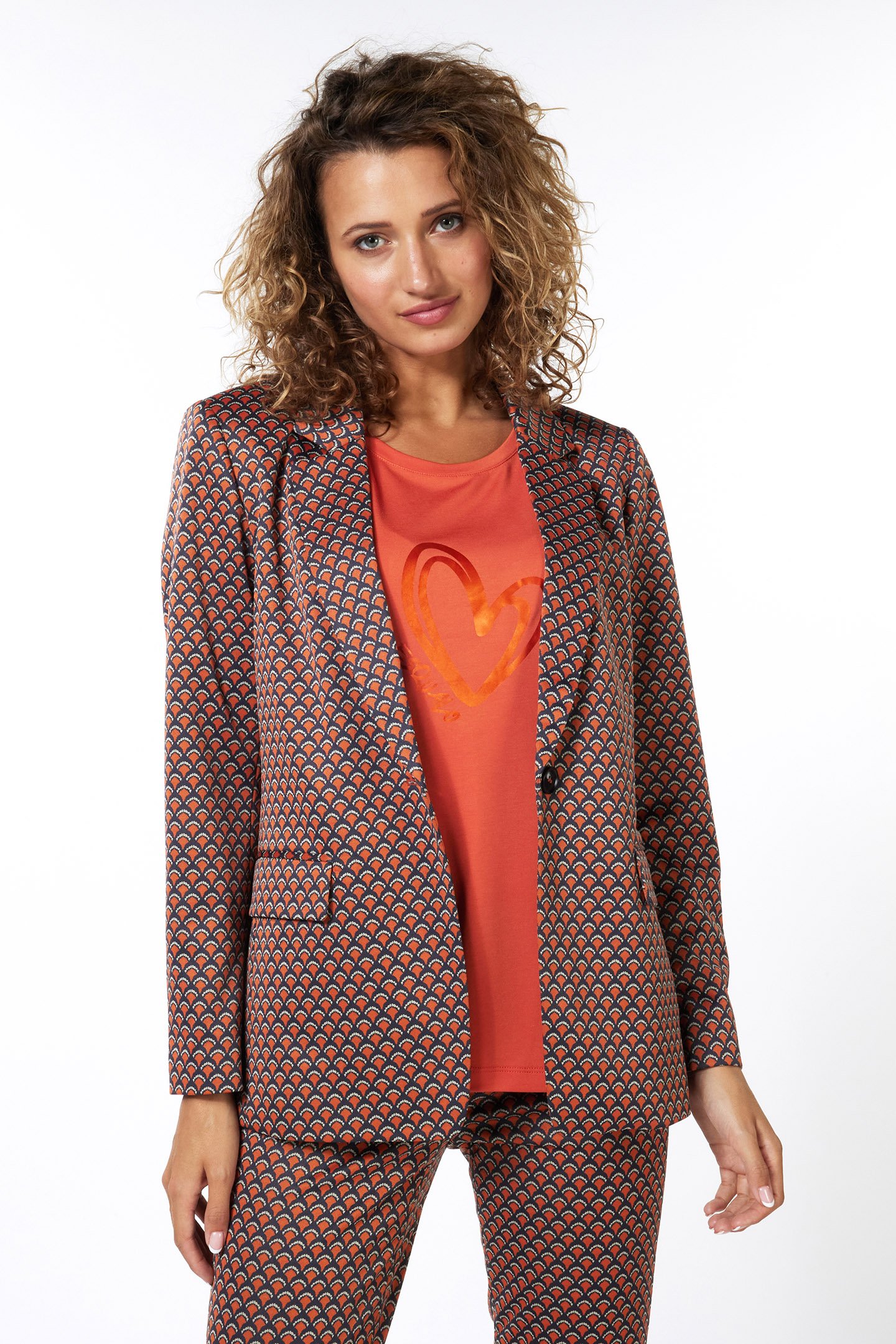 BLAZER SCALLOPED PRINT PRINT 1