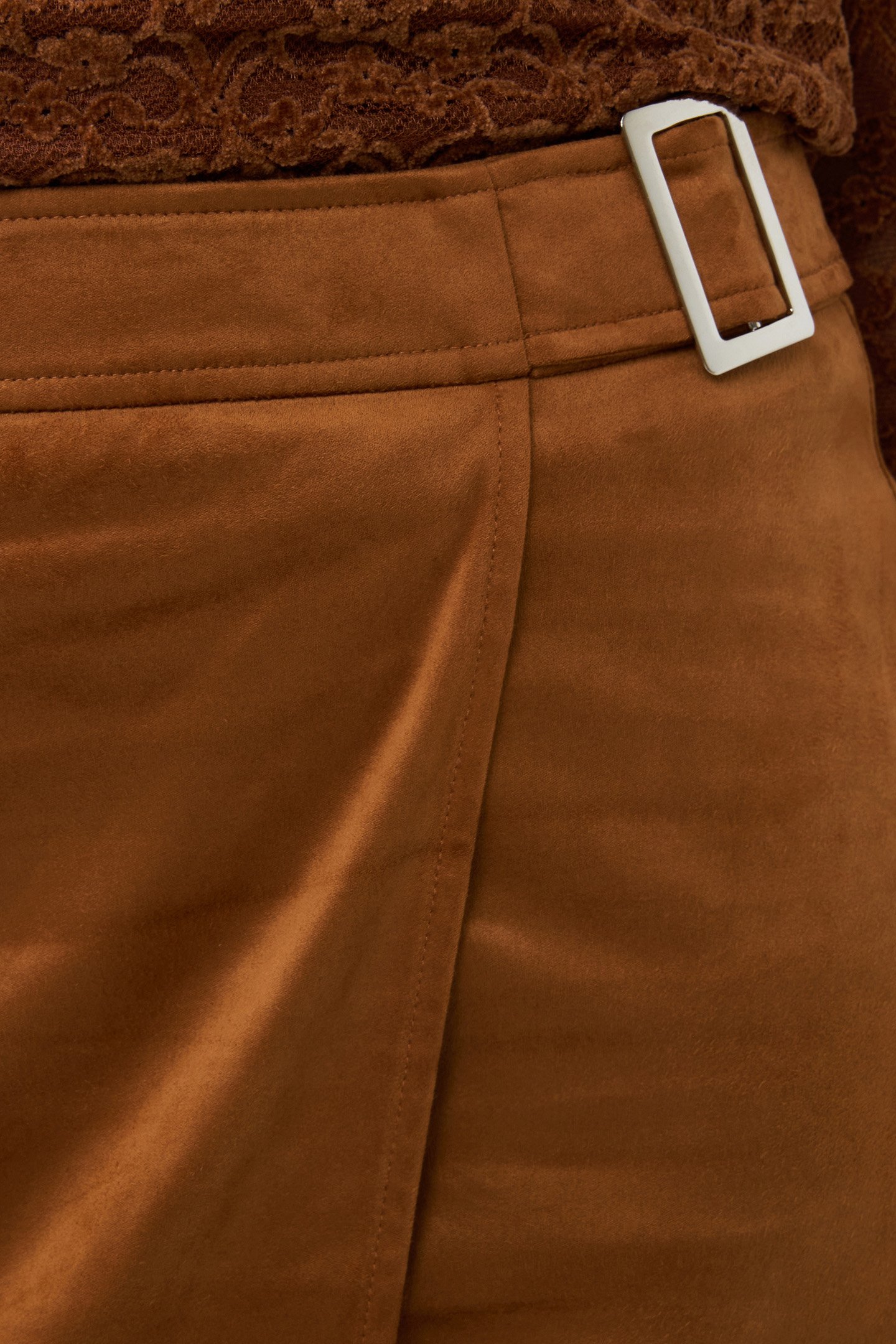SKIRT OVERLAP SUEDINE CAMEL 9