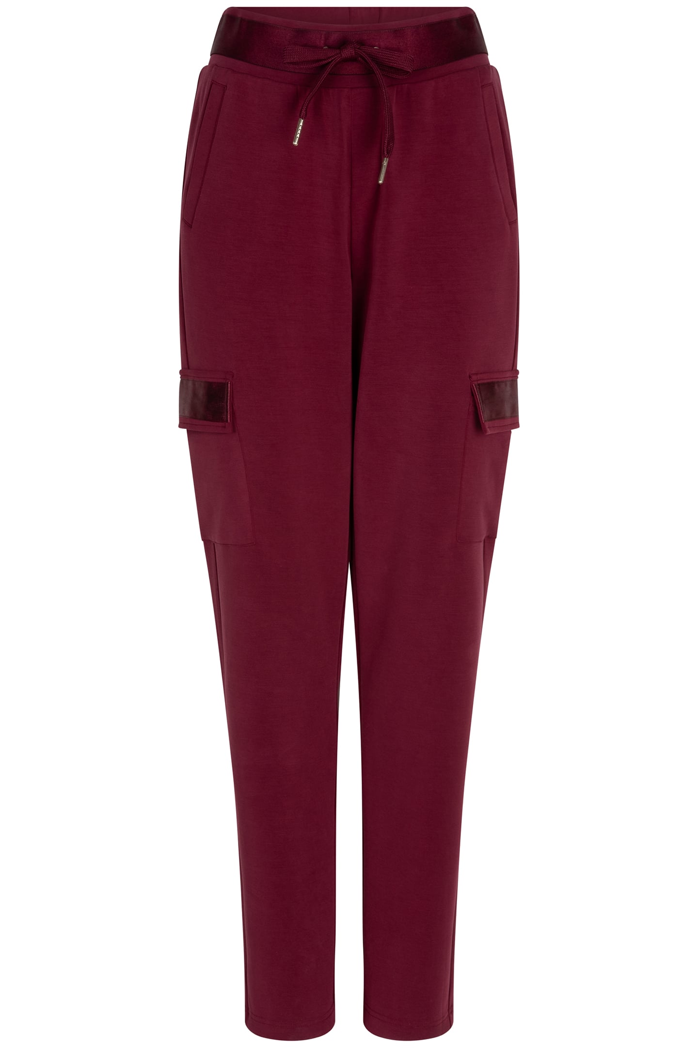 TROUSER CARGO SATIN MODAL WINE RED 5