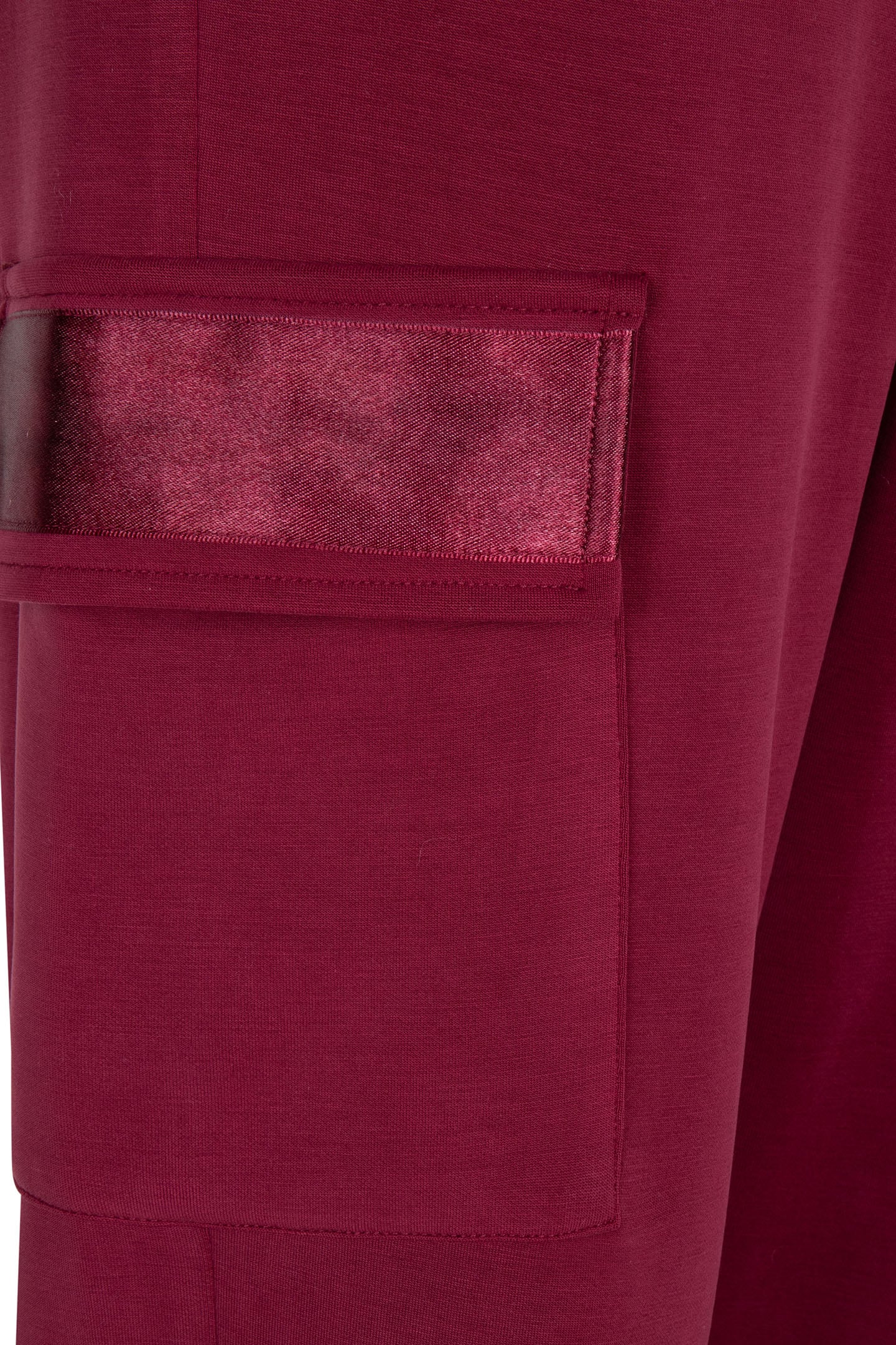 TROUSER CARGO SATIN MODAL WINE RED 9