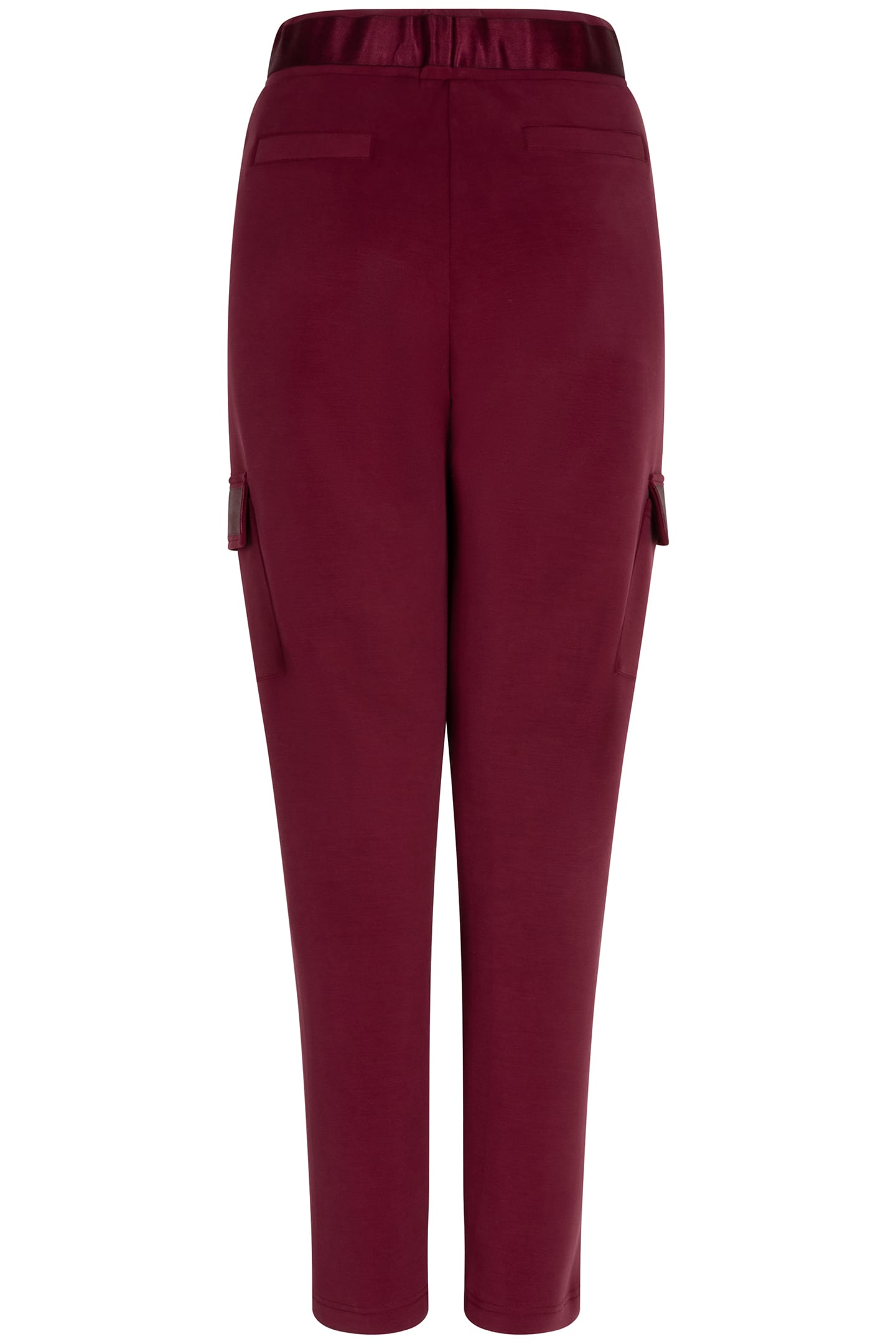 TROUSER CARGO SATIN MODAL WINE RED 6