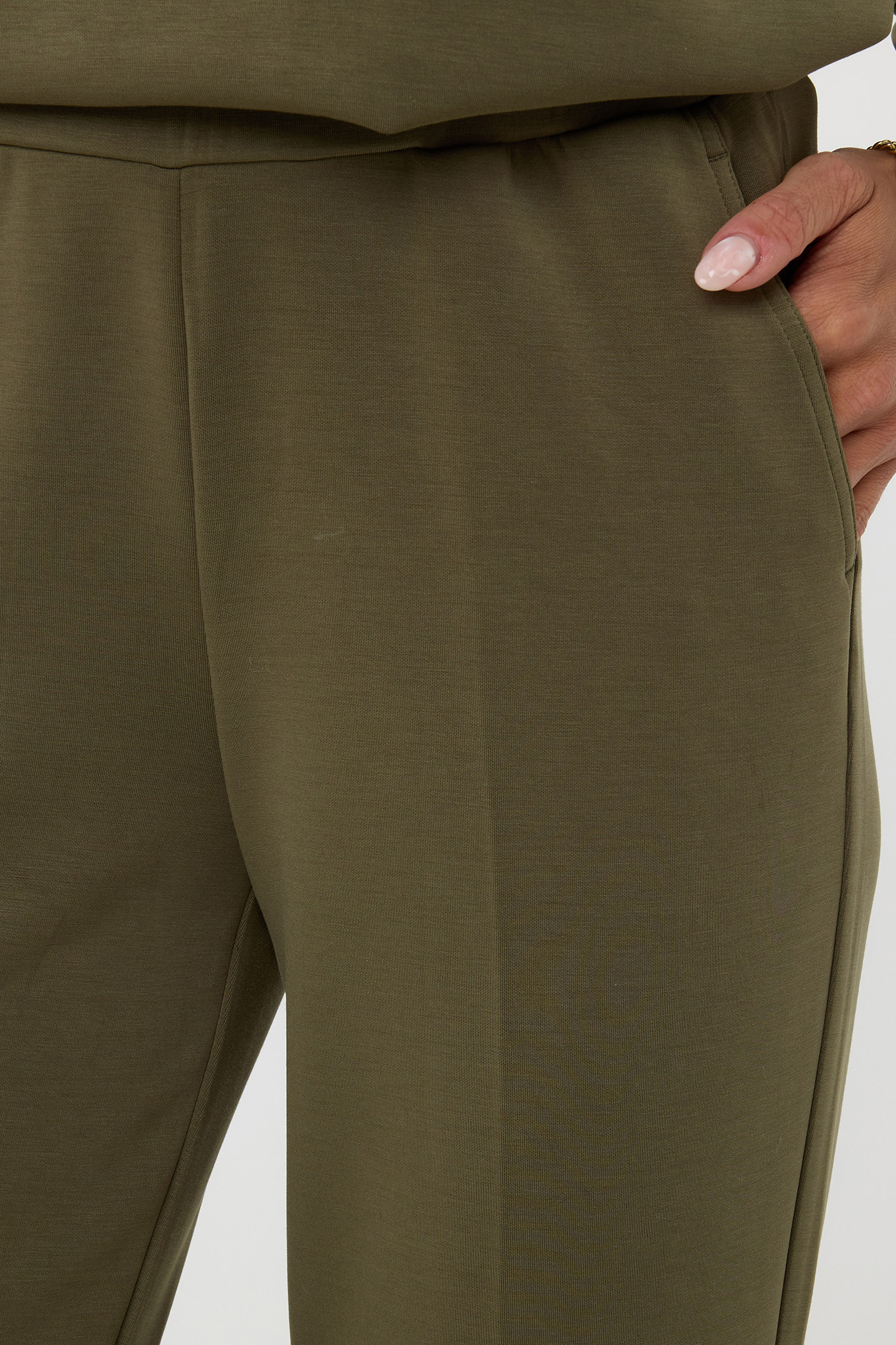 TROUSERS FLAIR MODAL MOSS GREEN 6
