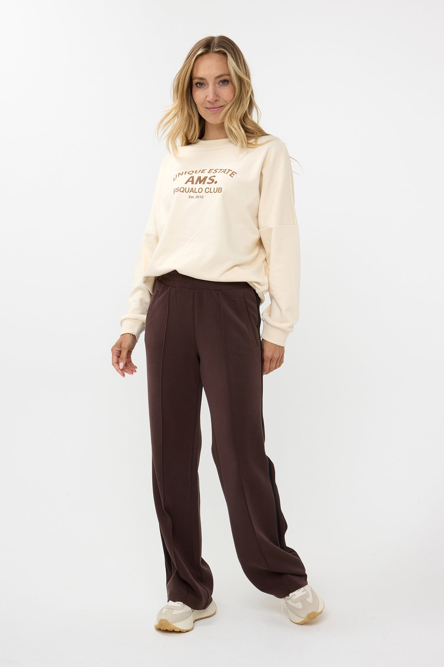 TROUSERS LUREX TAPE MODAL CHOCOLATE 2